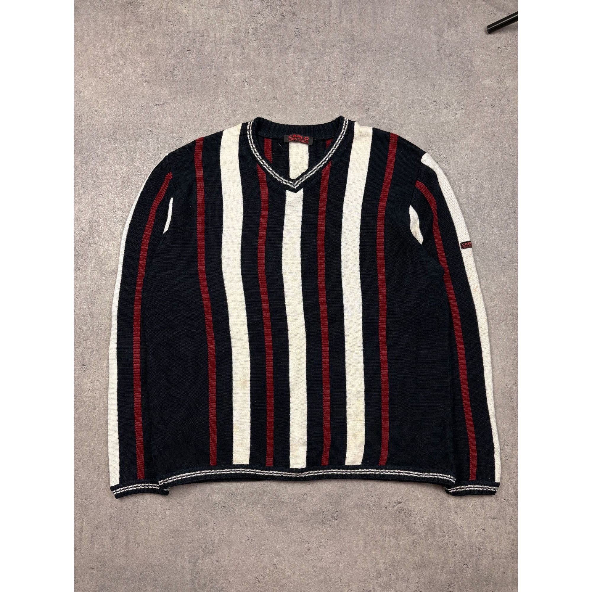 Carlo Colucci Vintage Carlo Colucci Vertical Stripe Sweater y2k STREETWEAR Size US XXL / EU 58 / 5 - 1 Thumbnail