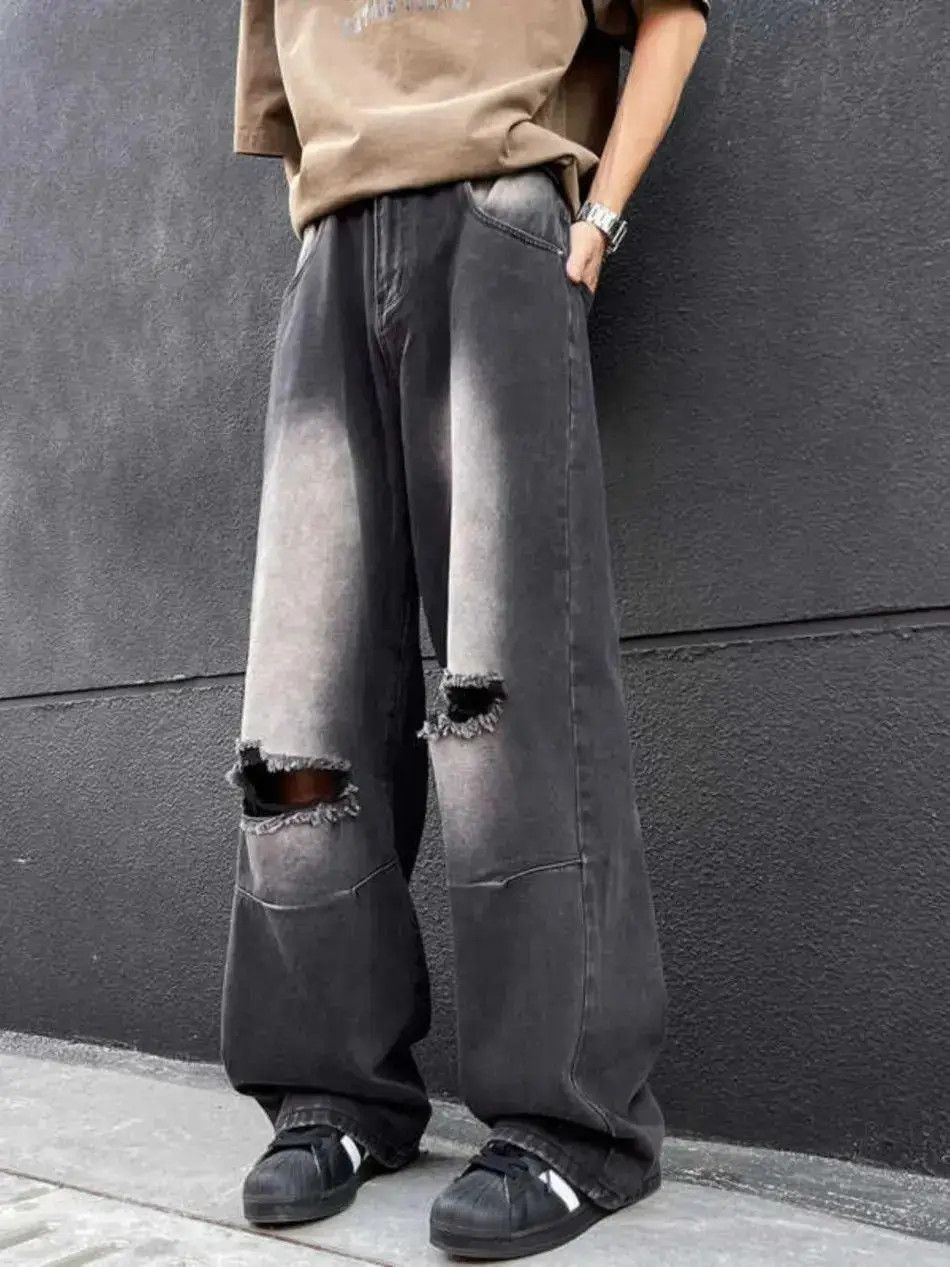 Japanese Brand Retro washed distressed jeans Size US 33 - 4 Thumbnail