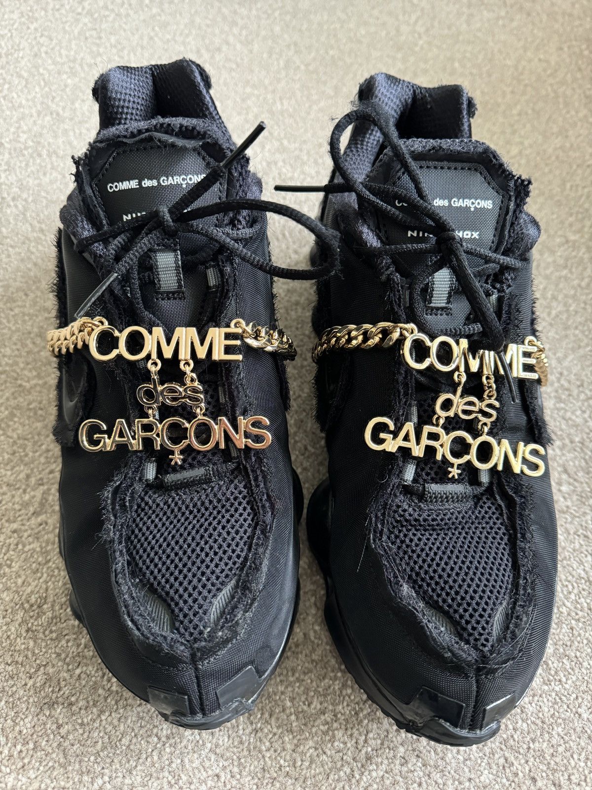 image of Nike Shox Cdg Shoes in Black, Men's (Size 10.5)