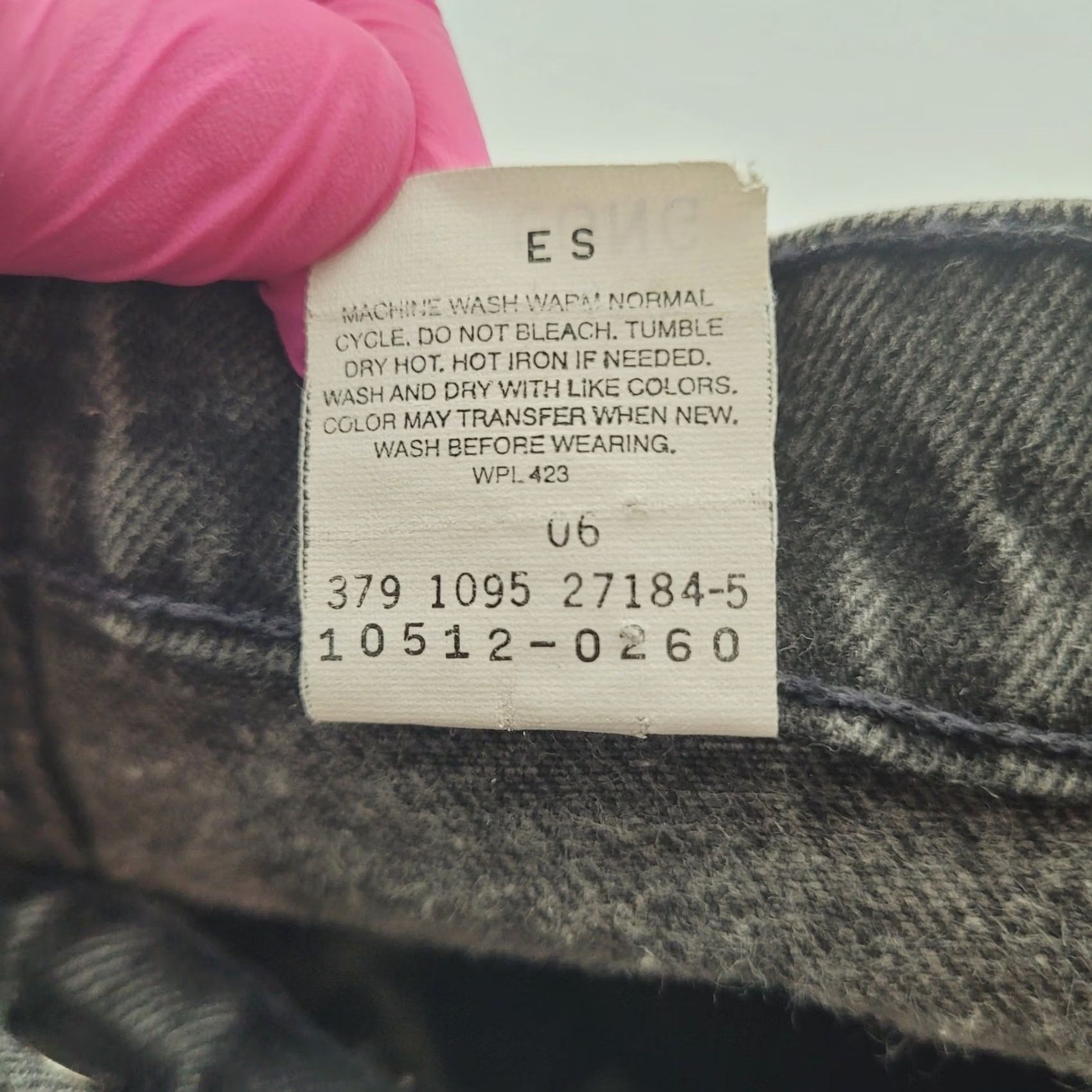 Levi's VINTAGE Levi's 512 Jeans 29 Waist High Rise Slim Fit Mom Jean Black Denim 90s Grunge Womens Size 29" - 6 Thumbnail