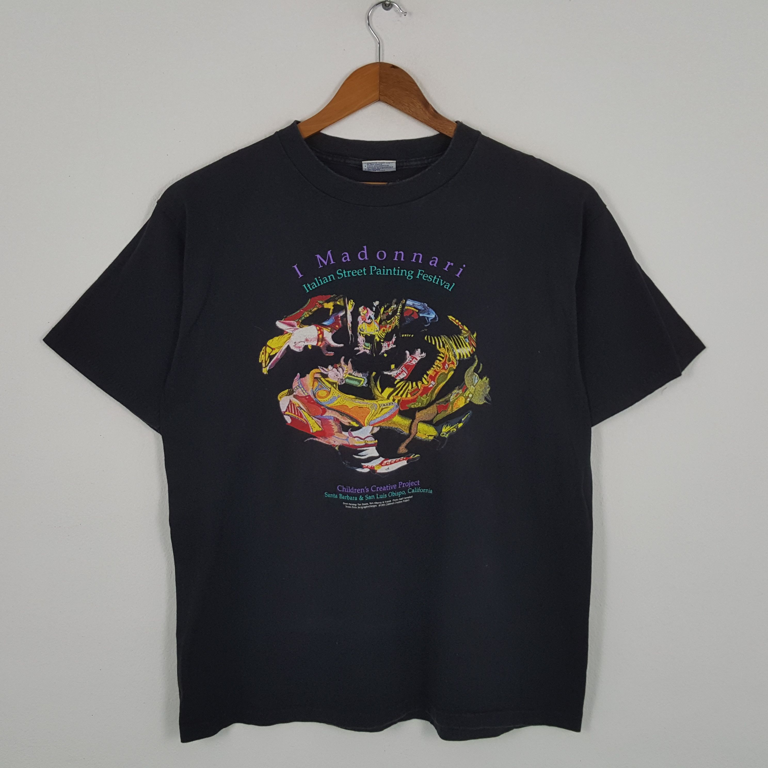 Vintage 90's MADONNARI ITALIAN STREET PAINT Promo T-Shirts