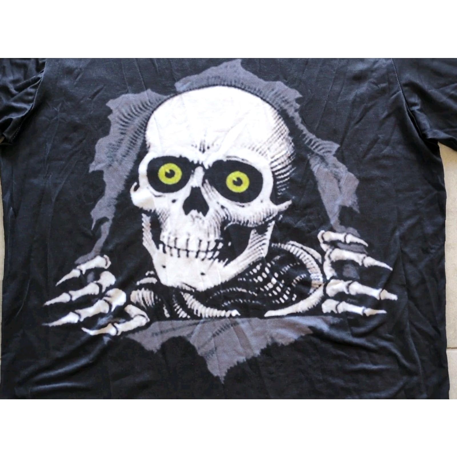 Bones NEW Rare SKELETON T Shirt - XXXL Mens Black 2 Sided RIPPER BONES Stretch Halloween 80s Graphic Print Shirt Size US XXL / EU 58 / 5 - 5 Thumbnail