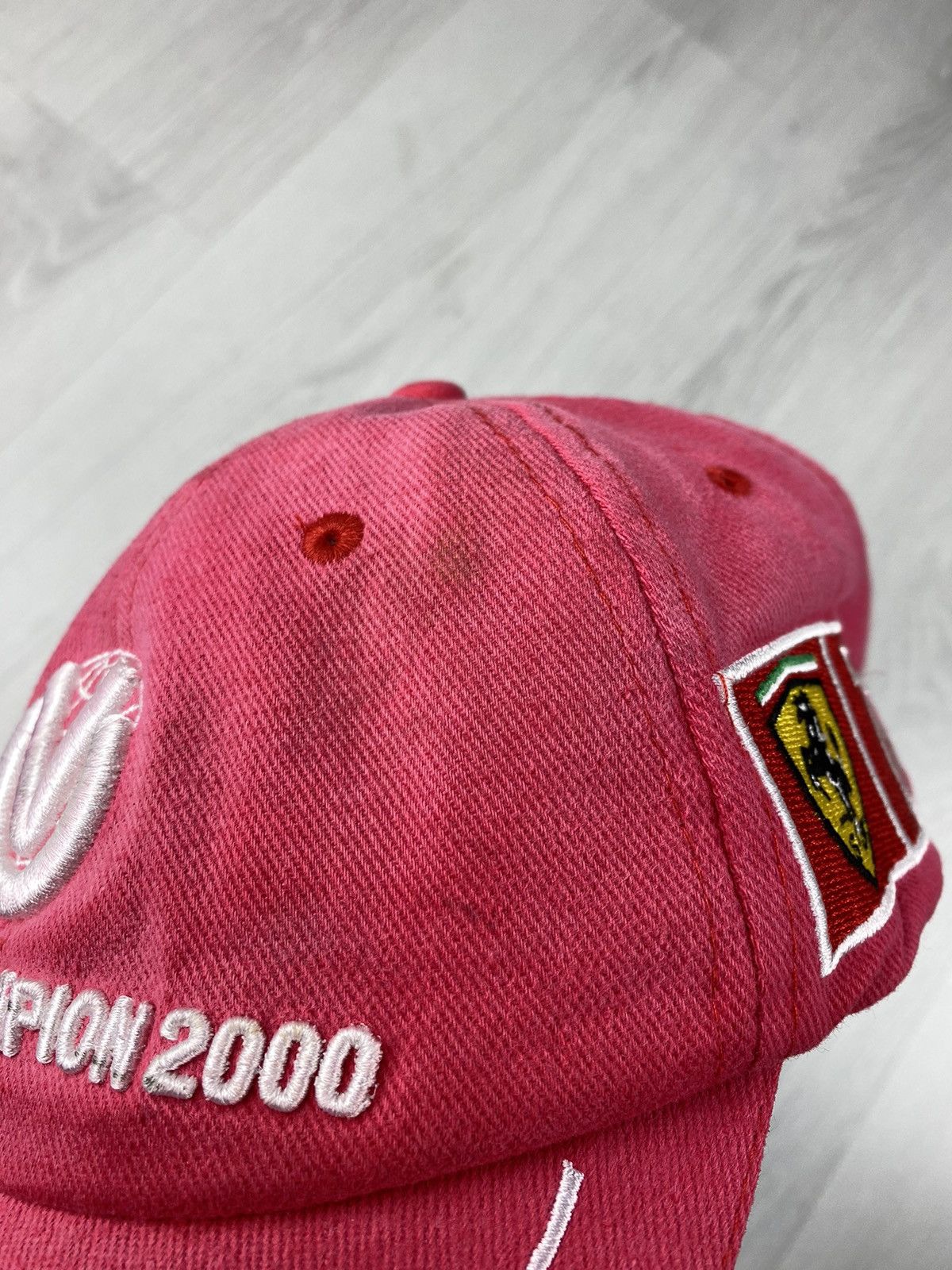 Vintage Vintage Michael Schumacher 2000 World Champion Ferrari Cap Size ONE SIZE - 4 Thumbnail