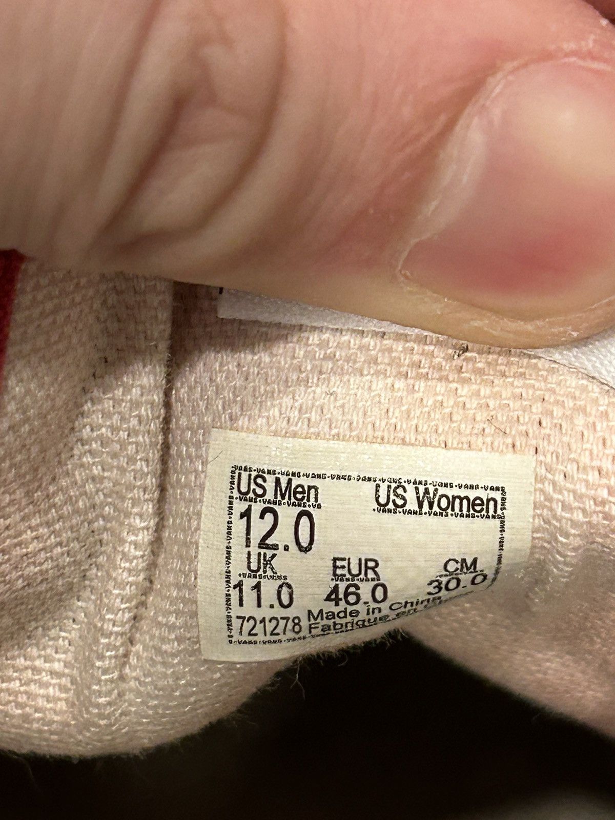 Fear of God × Vans Fear Of God Vans Era 95 Red Corduroy Size US 12 / EU 45 - 5 Thumbnail