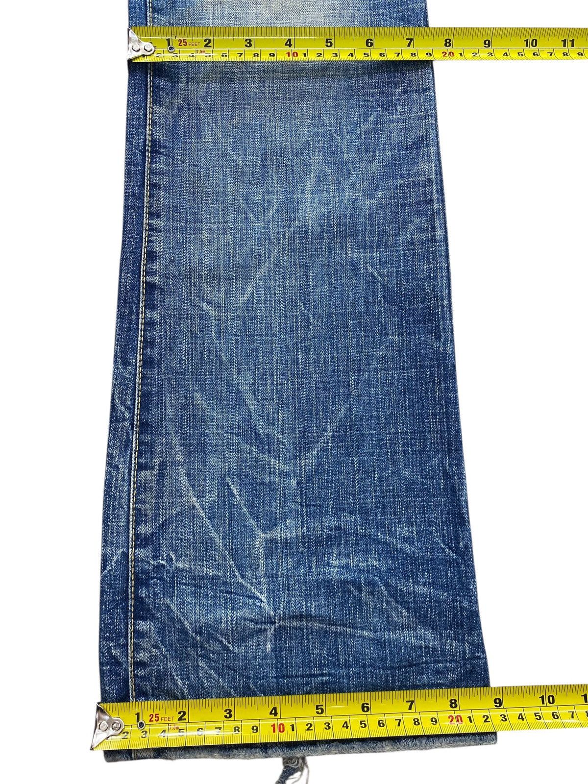 Japanese Brand Japanese Brand Faded Blue Wash Ripped Style Boot Cut Jeans Size US 30 / EU 46 - 9 Thumbnail