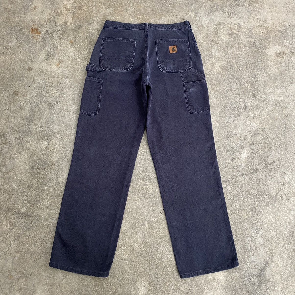 Carhartt Size 30x30.5 VTG Carhartt Midnight Blue Carpenter Work Pants Size US 30 / EU 46 - 10 Thumbnail