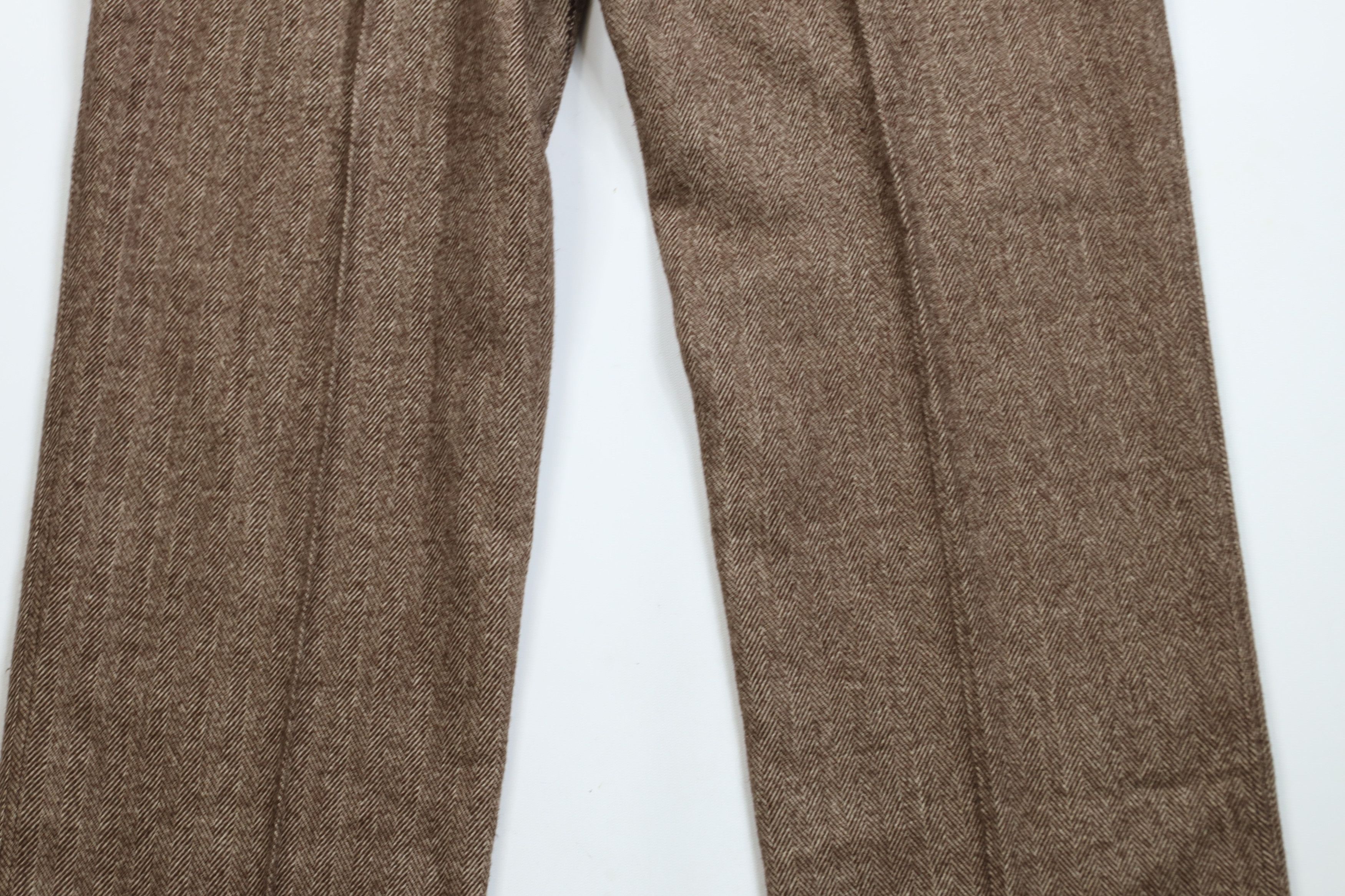 Vintage Vintage 90s Streetwear Herringbone Flared Wide Leg Pants Size 34" / US 12 / IT 48 - 10 Thumbnail