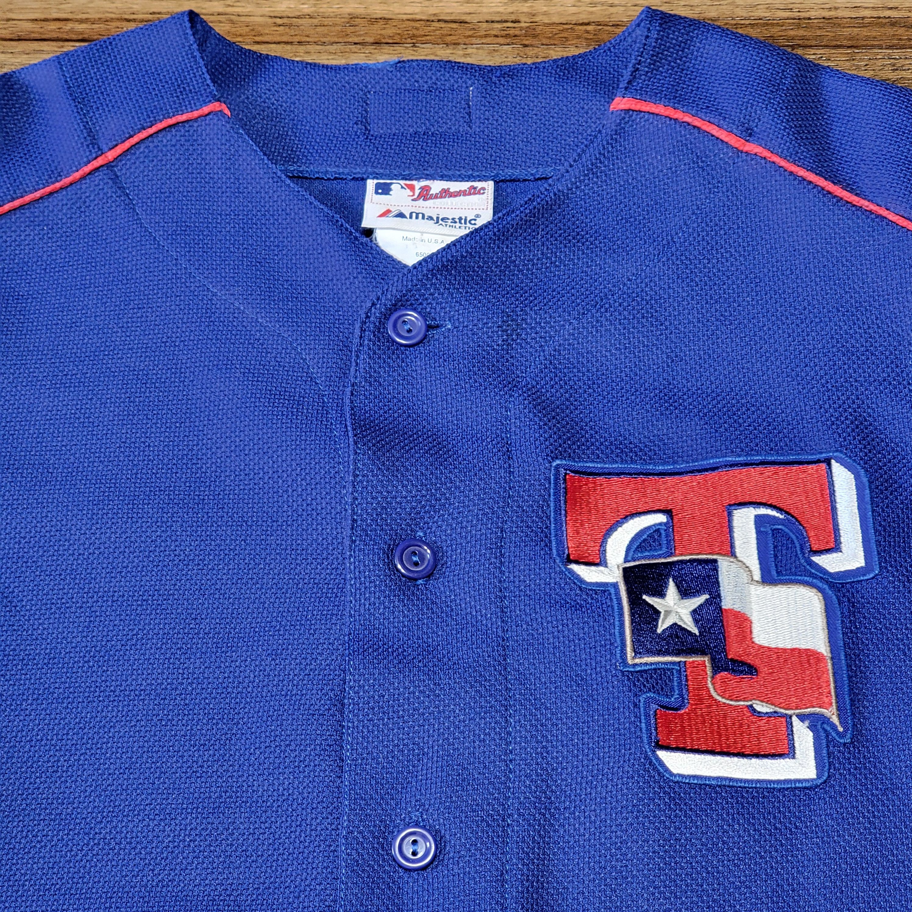 Majestic VINTAGE Majestic Athletic Texas Rangers SS Jersey-Medium Size US M / EU 48-50 / 2 - 2 Thumbnail