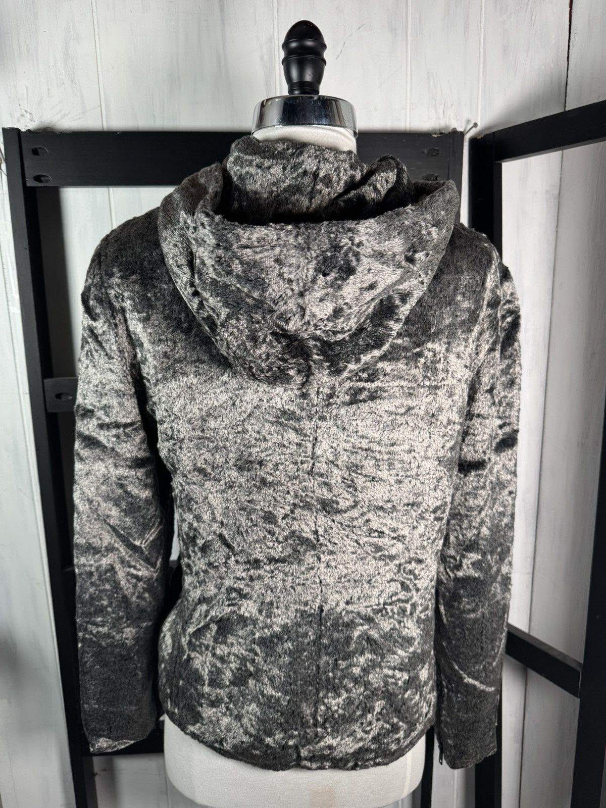 Oscar De La Renta Oscar De La Renta Thick SOFT Lined Gray Shimmer VELVET Size M / US 6-8 / IT 42-44 - 2 Thumbnail