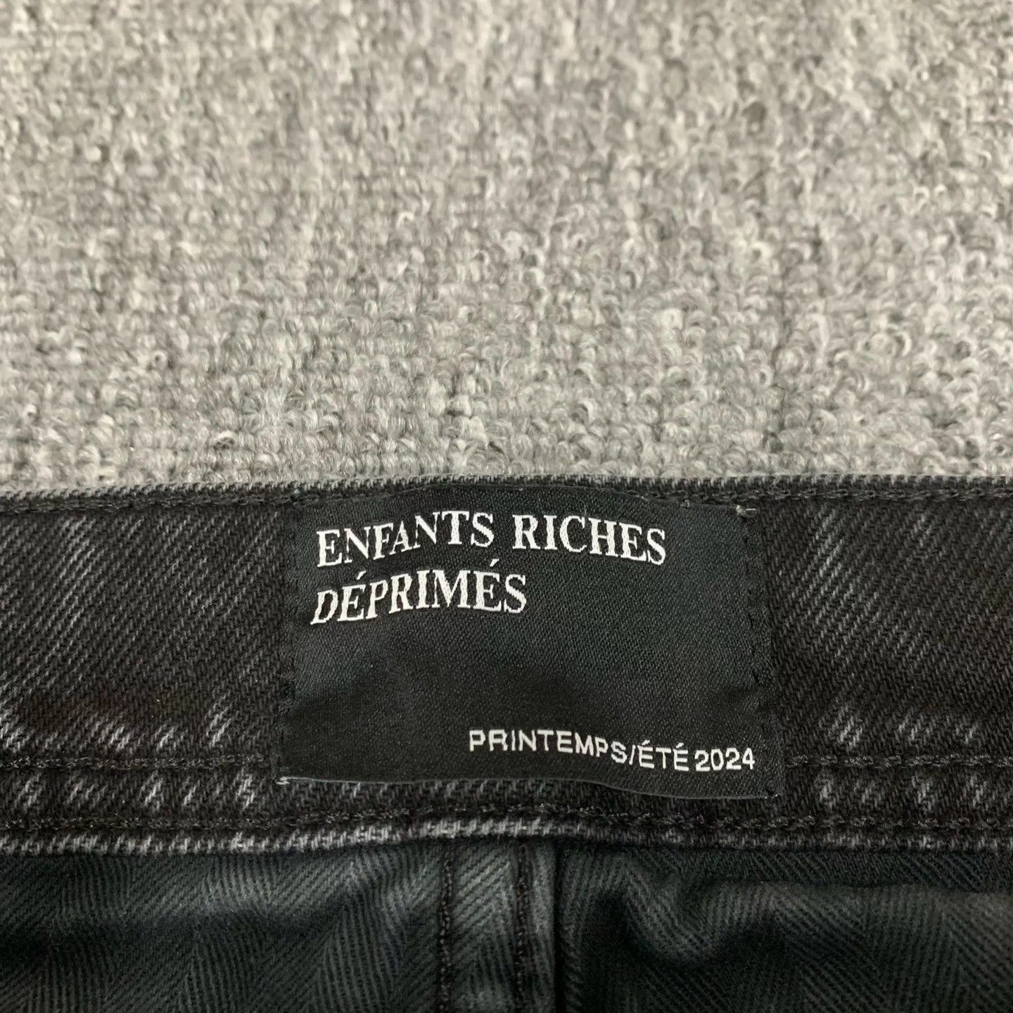 Enfants Riches Deprimes ERD Black Washed Burned Distressed Jeans Size US 31 - 4 Thumbnail