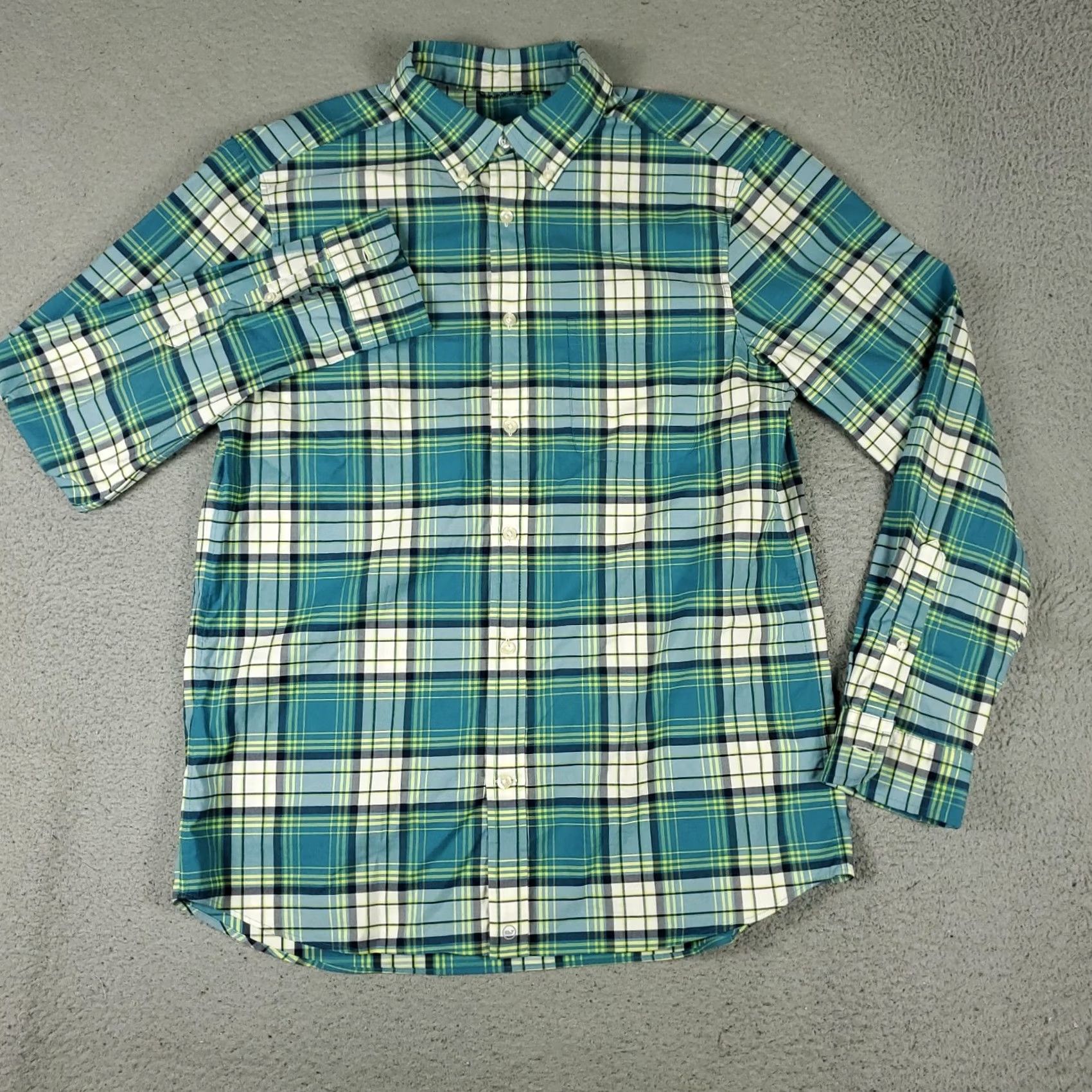 Vineyard Vines Vineyard Vines Shirt Mens Medium Green Plaid Performance Button Up Long Sleeve Size US M / EU 48-50 / 2 - 2 Thumbnail