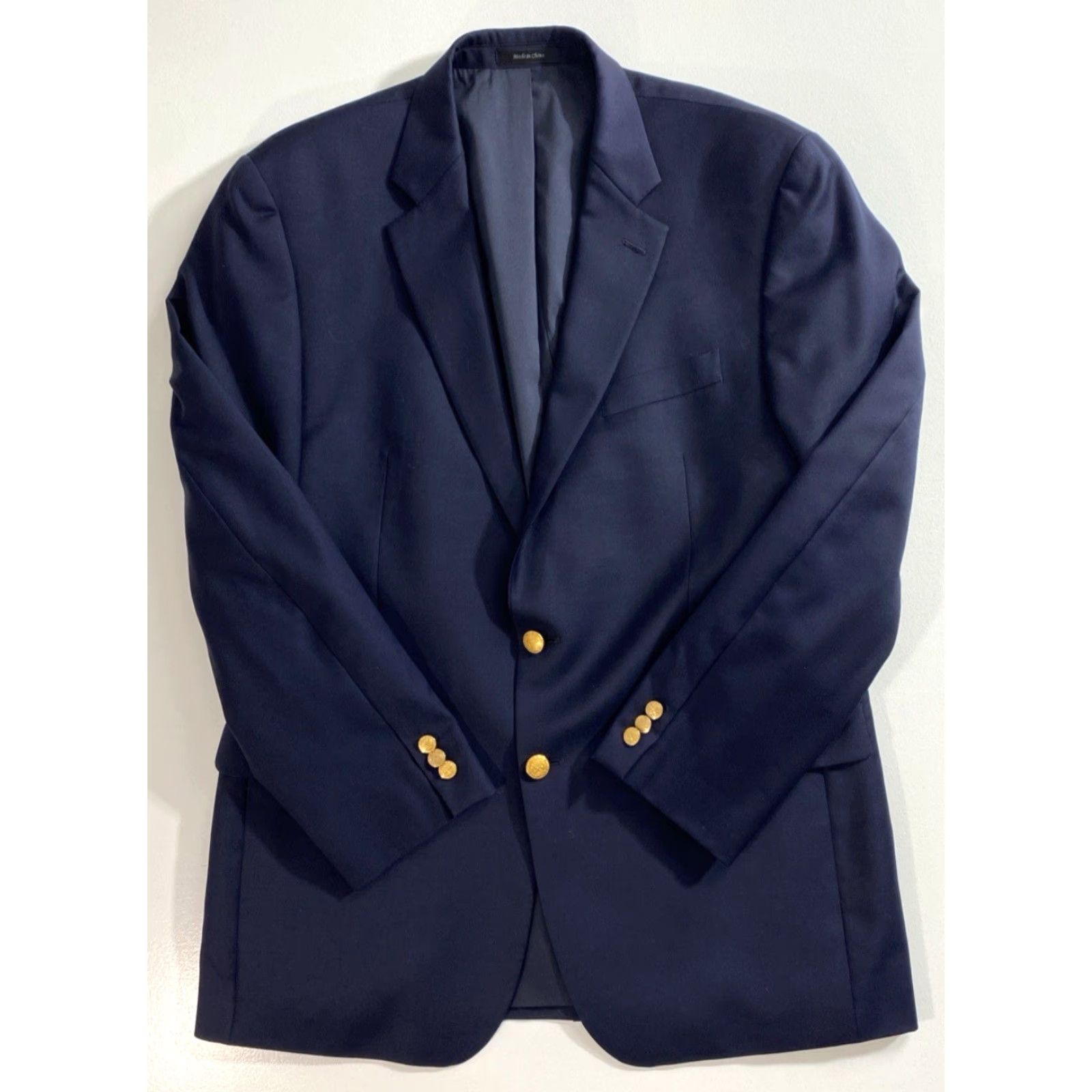 Ralph Lauren Lauren Ralph Lauren Men’s Wool Blazer Navy Sz 42 L - 2-Button, Single-Breasted, Vintage/Pre-owned Regular Fit, 100% Wool, Classic, Classic Navy, Mens Size 42R - 4 Thumbnail