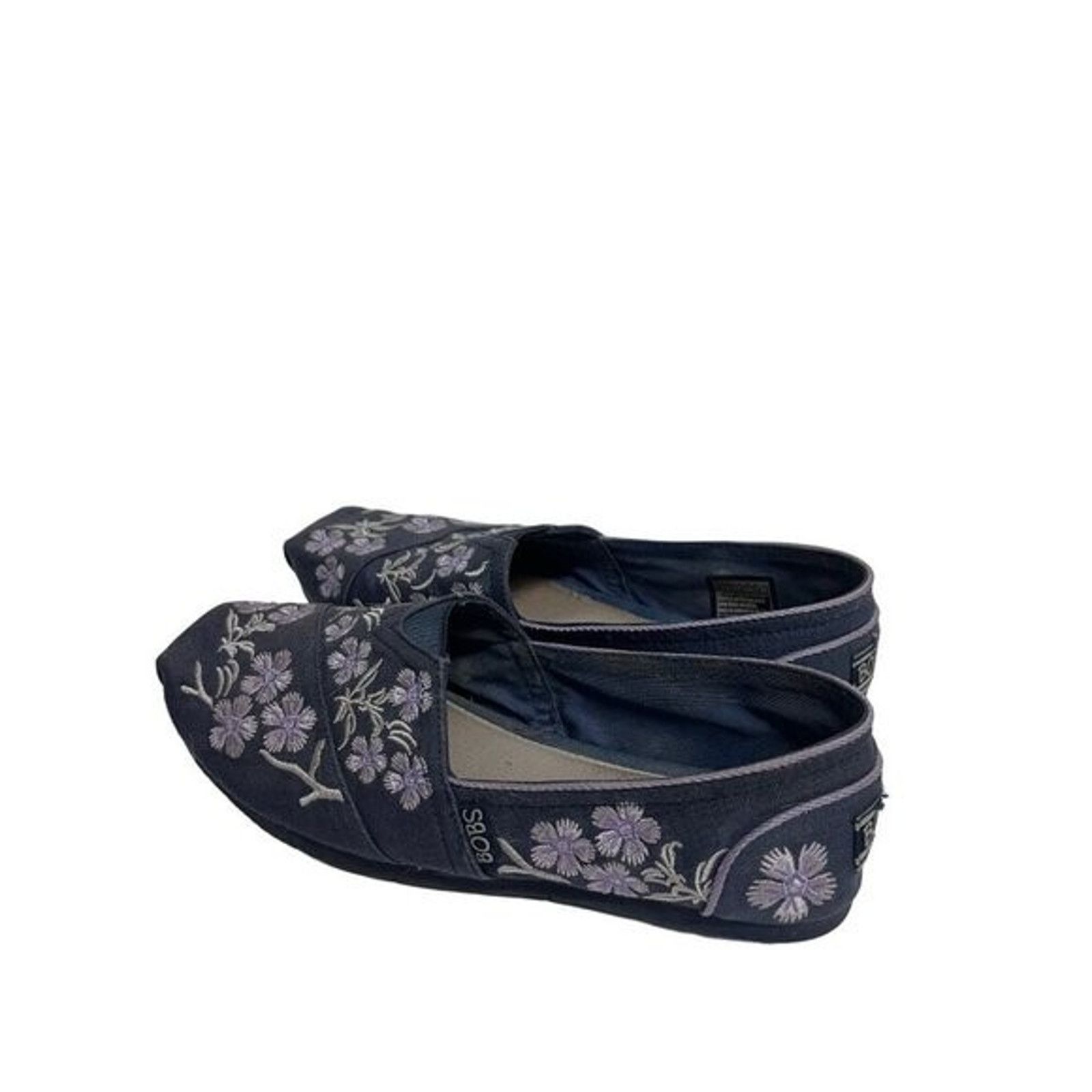 SKECHERS Skechers Bobs Blue Floral Shoes US 7.5 Slip On Flats Cushion Size US 7.5 / IT 37.5 - 5 Thumbnail