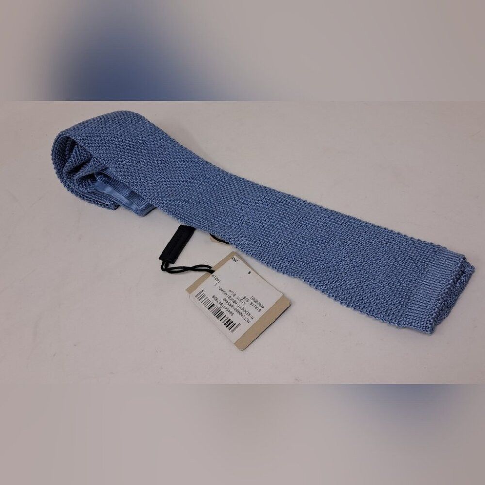 Burberry Burberry Men's 100% Silk Square Tie Slim Fit Light Sky Blue Size ONE SIZE - 1 Thumbnail