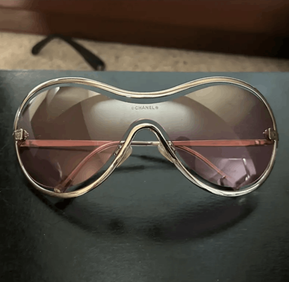 Chanel CHANEL Sunglasses 4030 Rimless Rhinestone 4017 Shields Size ONE SIZE - 5 Thumbnail