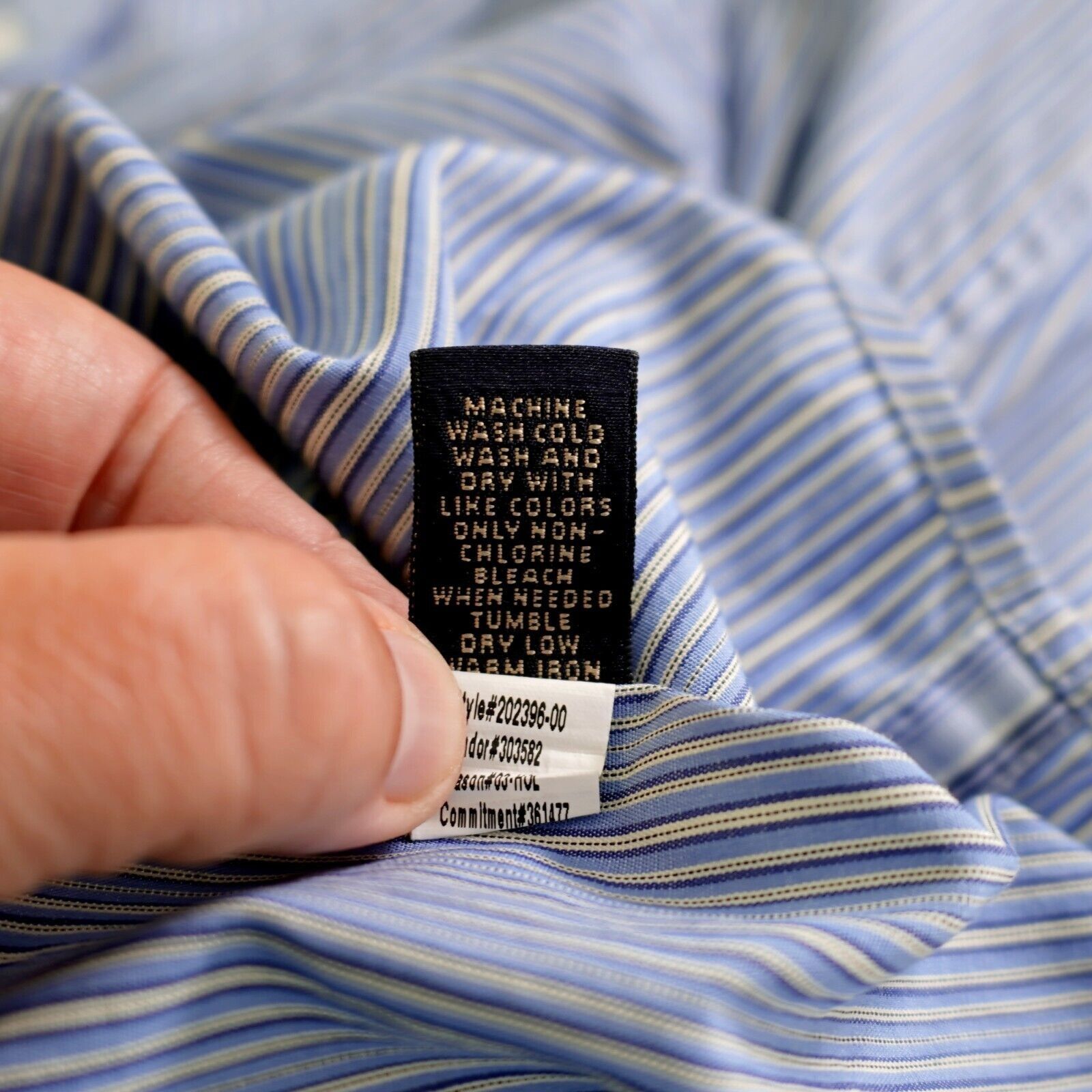 Banana Republic DAMAGED Banana Republic Blue Striped Large Pocket Button Fro Size US L / EU 52-54 / 3 - 9 Thumbnail