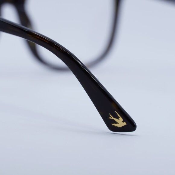 McQ Alexander McQueen McQ by Alexander McQueen MQ0276O 002 Eyeglasses Havana 52mm Size ONE SIZE - 8 Thumbnail
