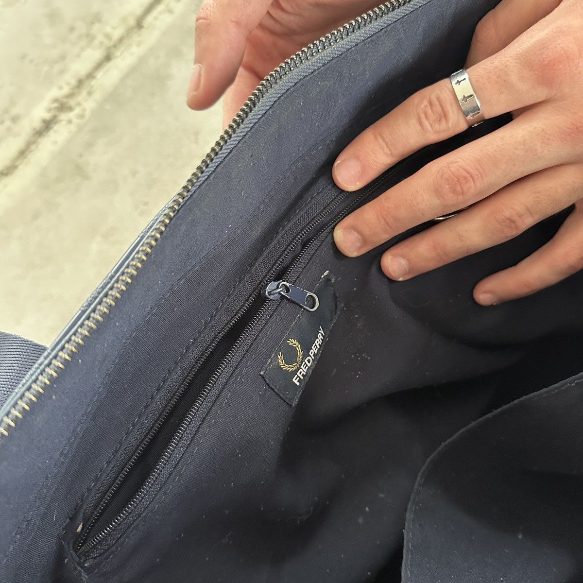 Fred Perry Vintage Fred Perry Monogram Pattern Tote Bag Blue Eco OS Size ONE SIZE - 17 Thumbnail