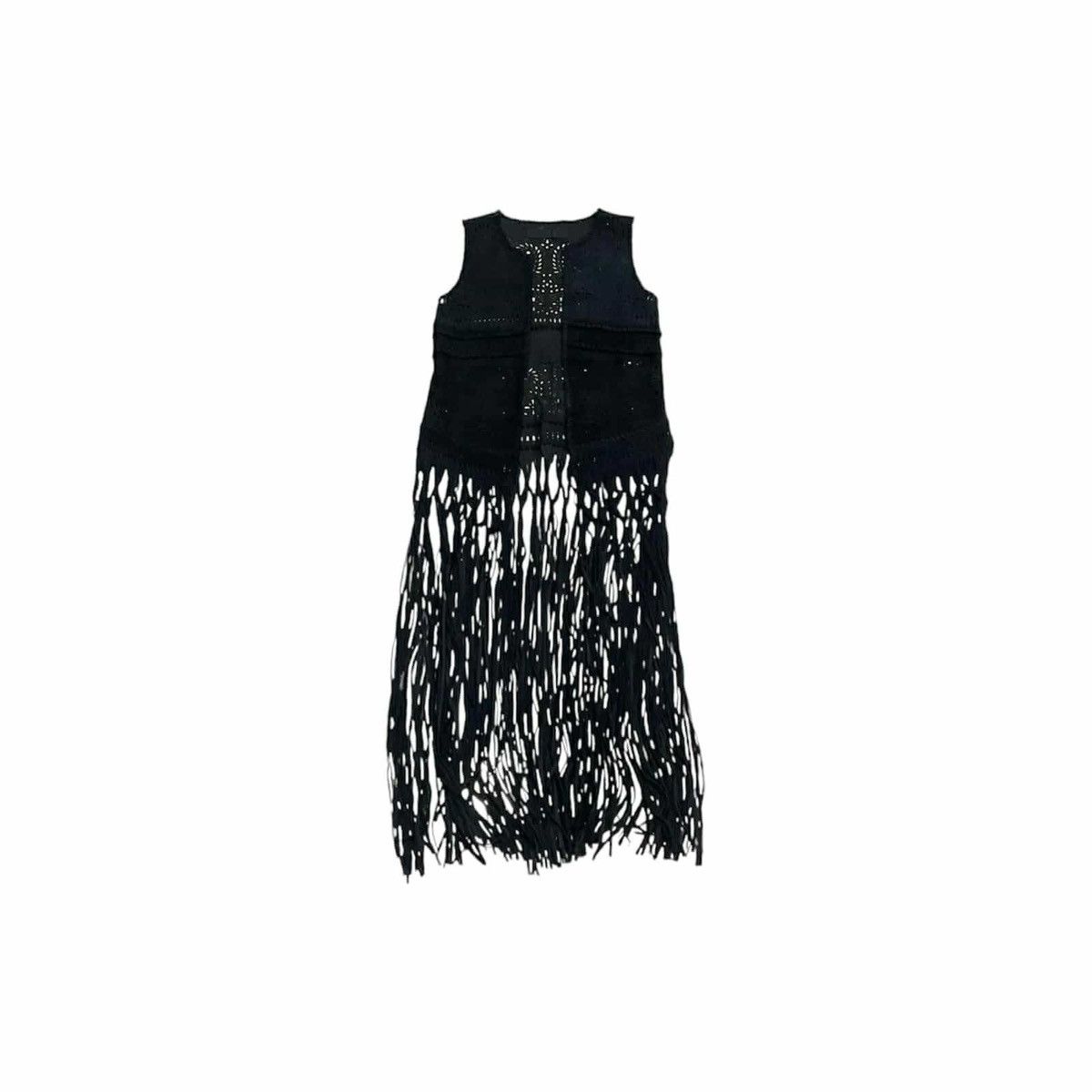 14th Addiction × Japanese Brand × Yasuyuki Ishii 🔥Rare Archived G.O.A Cowhide Leather Frayed Vest Perforated Size US M / EU 48-50 / 2 - 2 Thumbnail