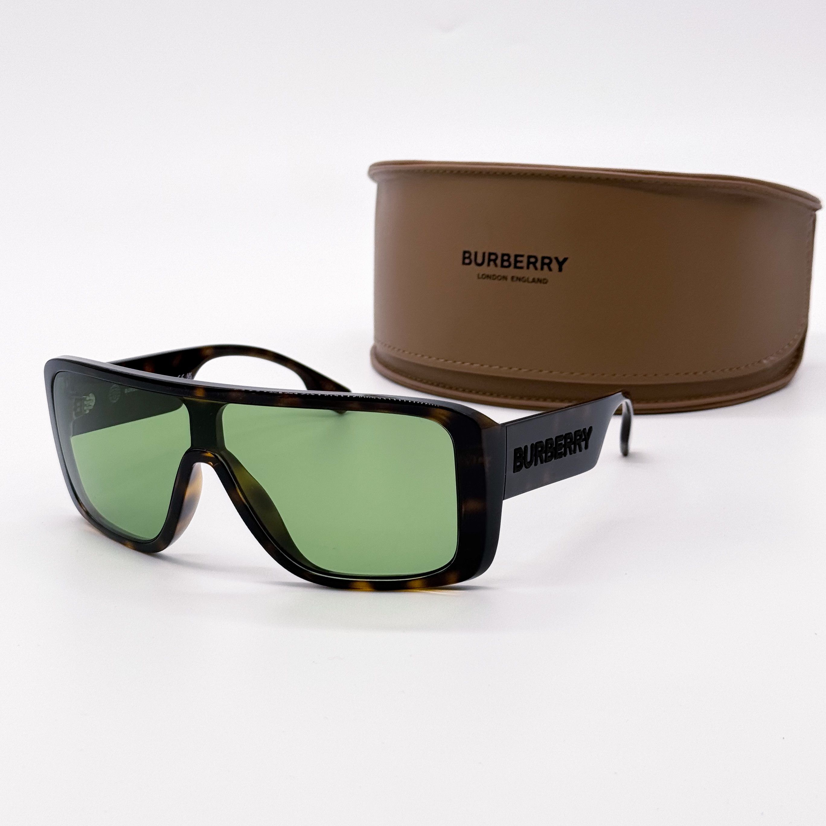 Burberry NEW BURBERRY BE4401U 3002/2 DARK HAVANA/GREEN MEN SUNGLASSES Size ONE SIZE - 1 Thumbnail