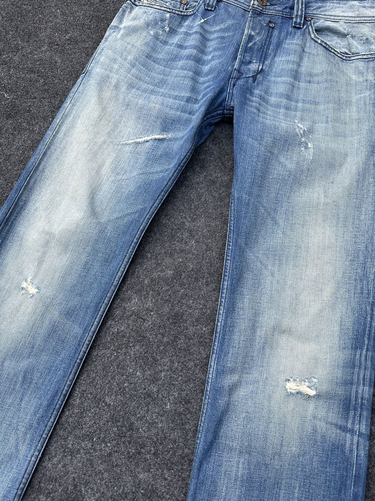 Beauty Beast × Diesel Diesel Safado Faded Washed Distressed Denim D3 Size US 30 / EU 46 - 7 Thumbnail