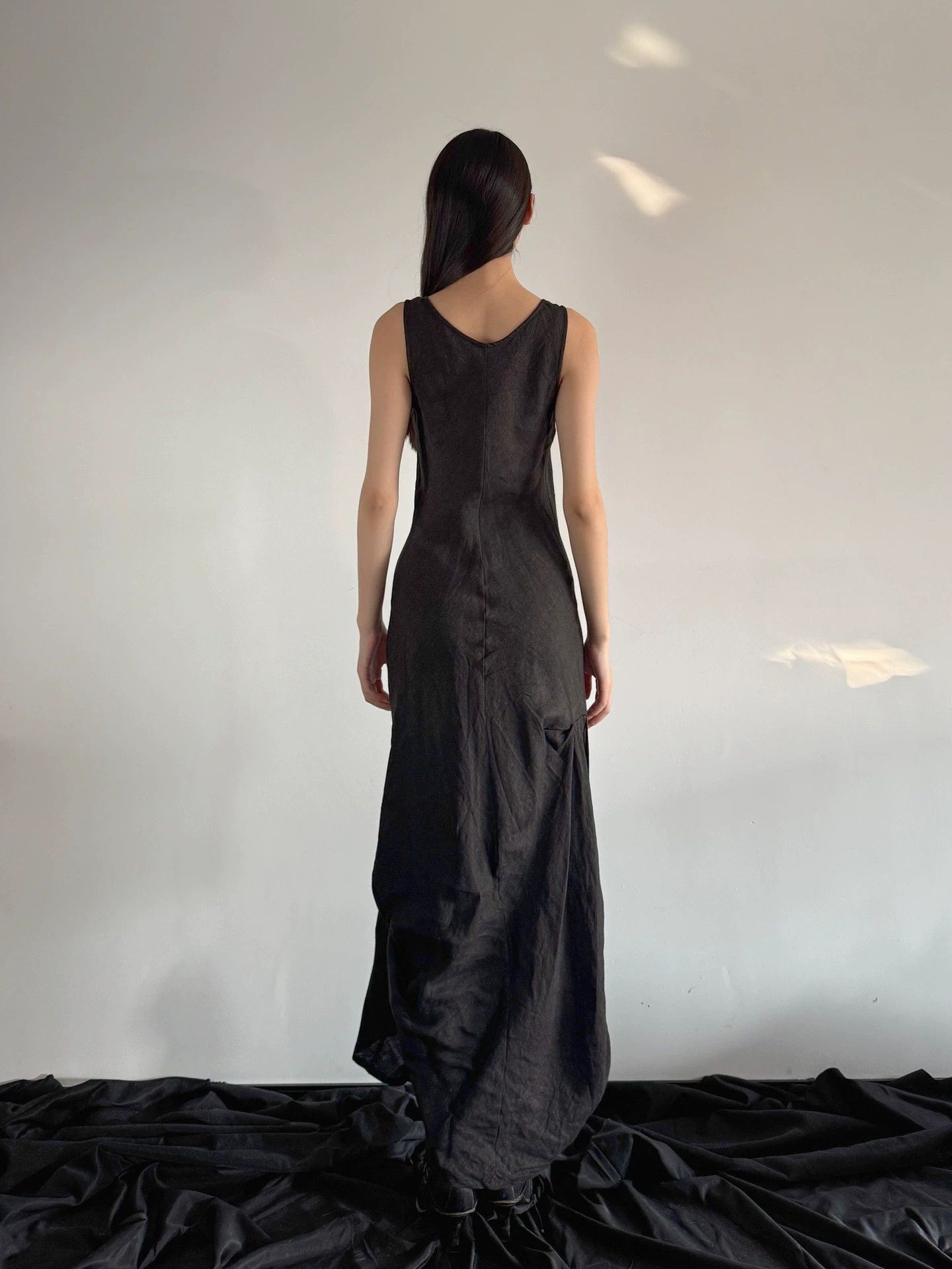 Vintage Vtg Archive Sleeveless Elastic Print Slim Irreg Hem Dress 36 Size XS / US 0-2 / IT 36-38 - 6 Thumbnail
