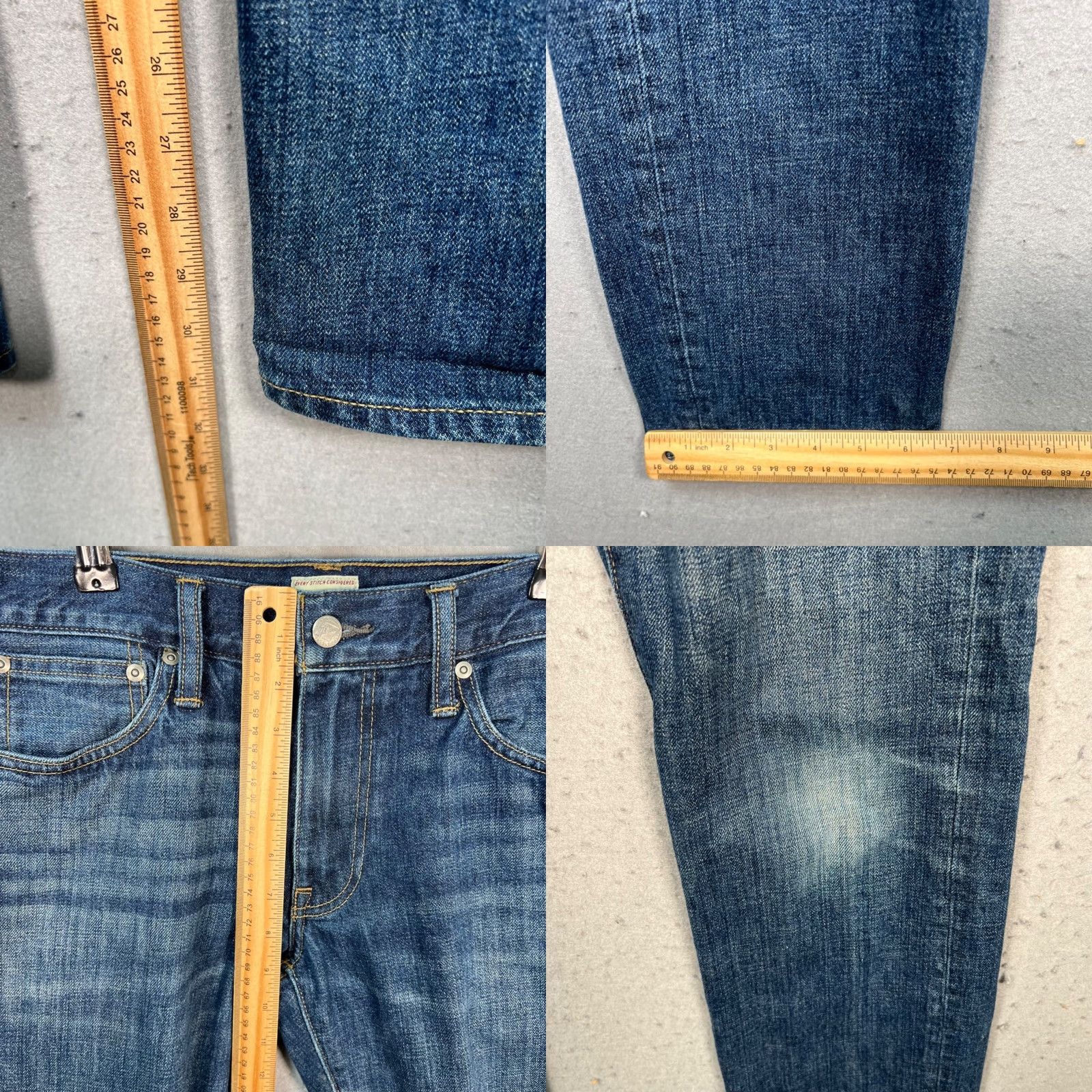 J.Crew J.CREW Jeans Slim 30 x 32 Denim Distressed Medium Wash 484 Mens Straight 5-Pocket Blue Cotton Cotton Blend Jeans Type: Jeans Size US 30 / EU 46 - 8 Thumbnail