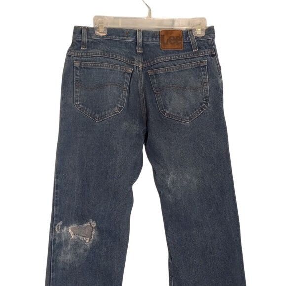 Lee Lee 31x30 Jeans Mens Regular Fit Vintage Denim Blue Distress Size US 31 - 7 Thumbnail