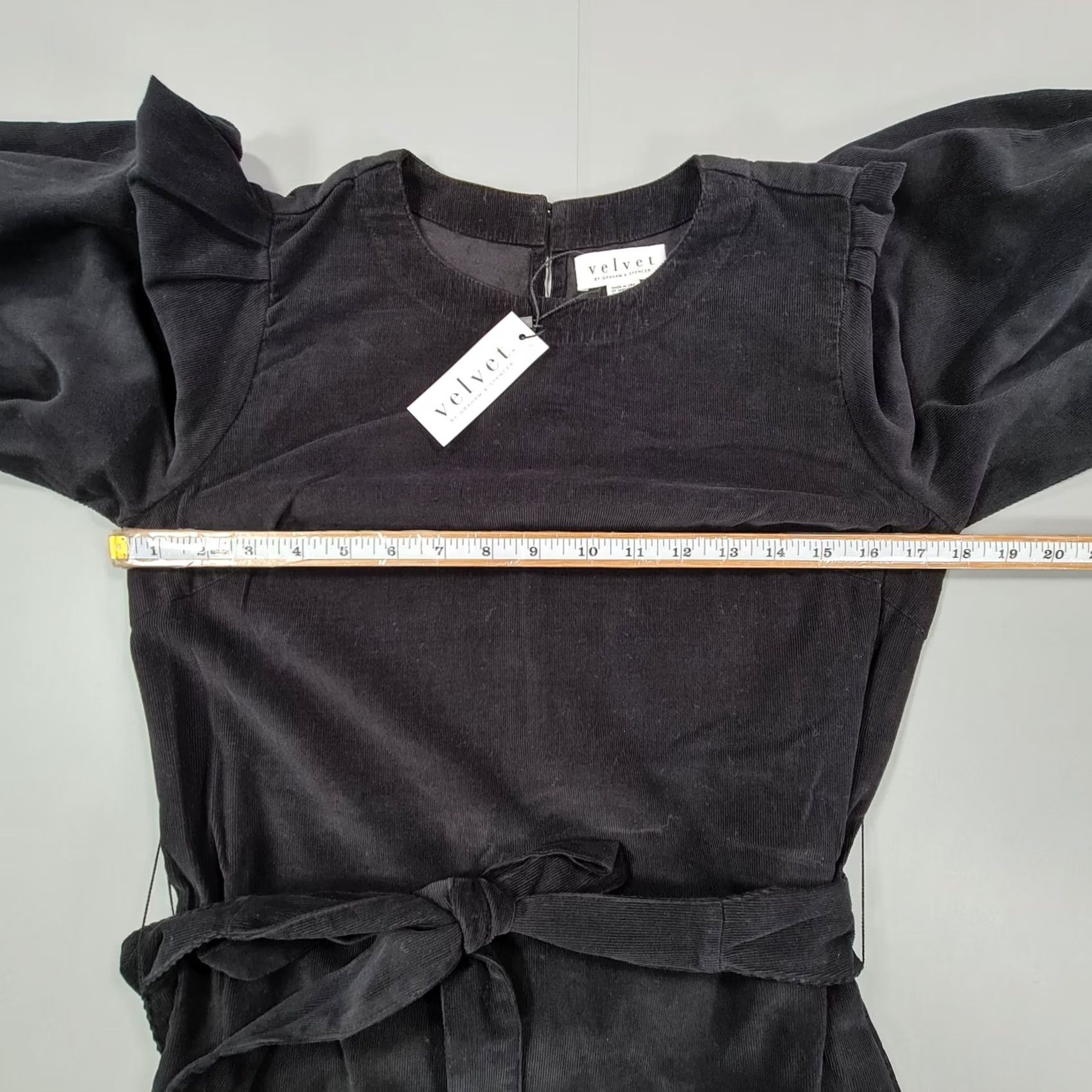 Velvet Velvet by Graham & Spencer Dress Womens Corduroy Belted Mini Black XS Velvet by Graham & Spencer Dress Corduroy Belted Mini Black XS Women’s Dress Size XS / US 0-2 / IT 36-38 - 6 Thumbnail