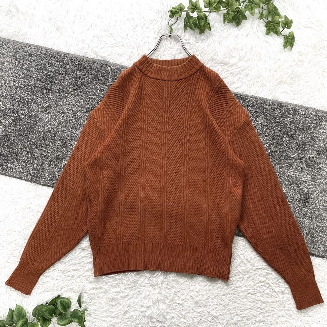 Rare Christian Dior Cable Knit Mock Neck Sweater