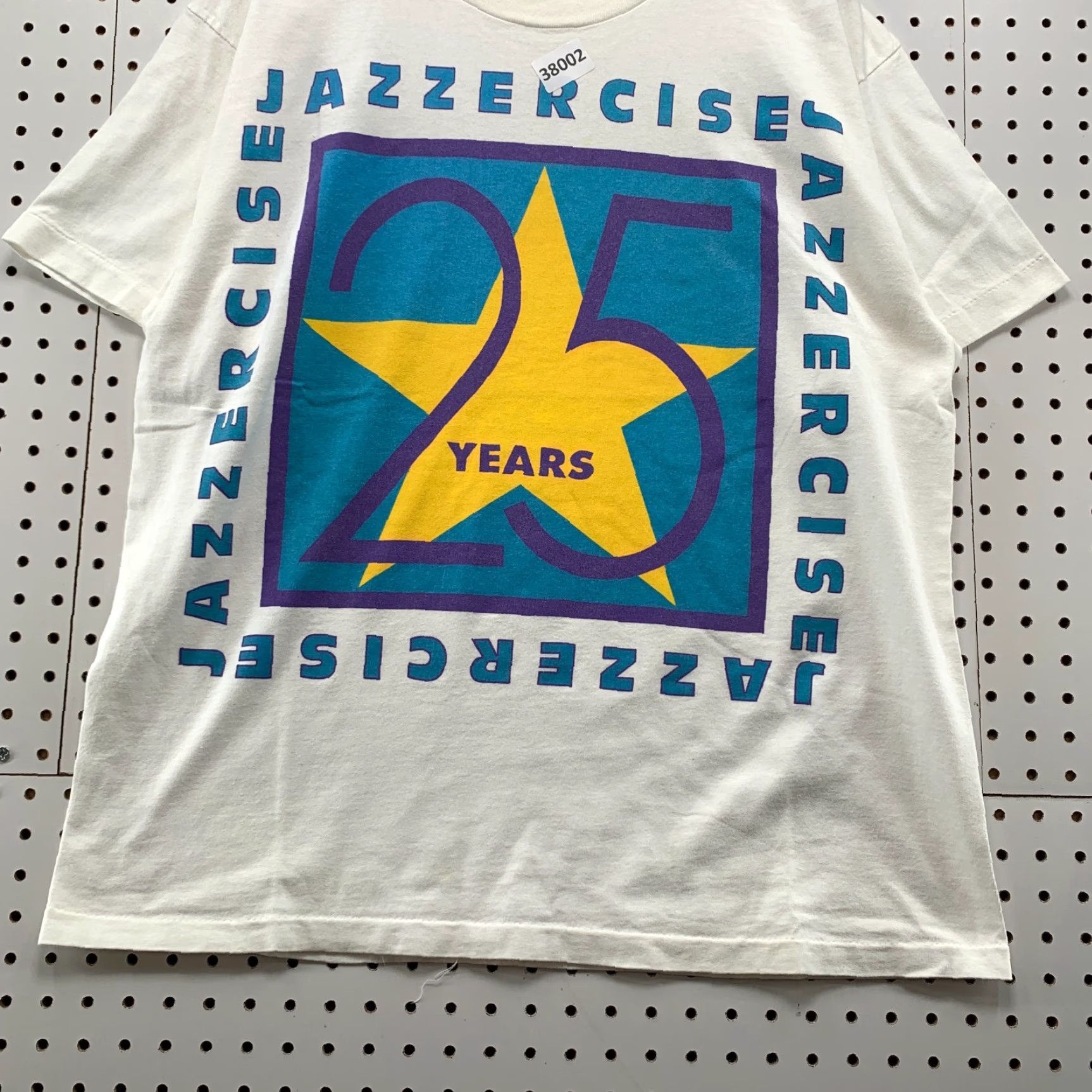 Tultex VINTAGE 90s Jazz Exercise Shrit Men XL White Single Stitch Made USA 25 Years Size US XL / EU 56 / 4 - 6 Thumbnail