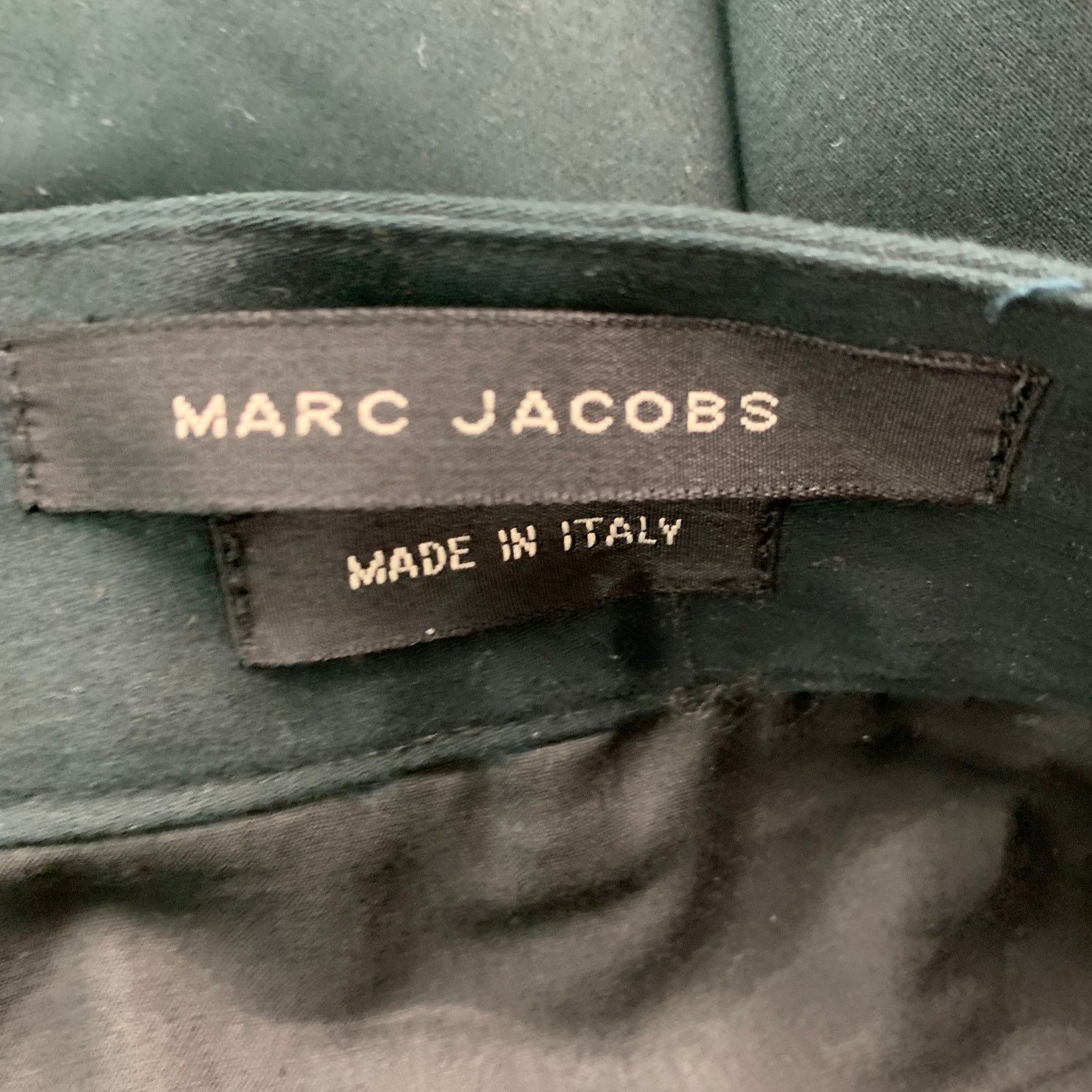 Marc Jacobs MARC JACOBS Green Cotton Elastane Zip Fly Dress Pants Size US 32 / EU 48 - 3 Thumbnail