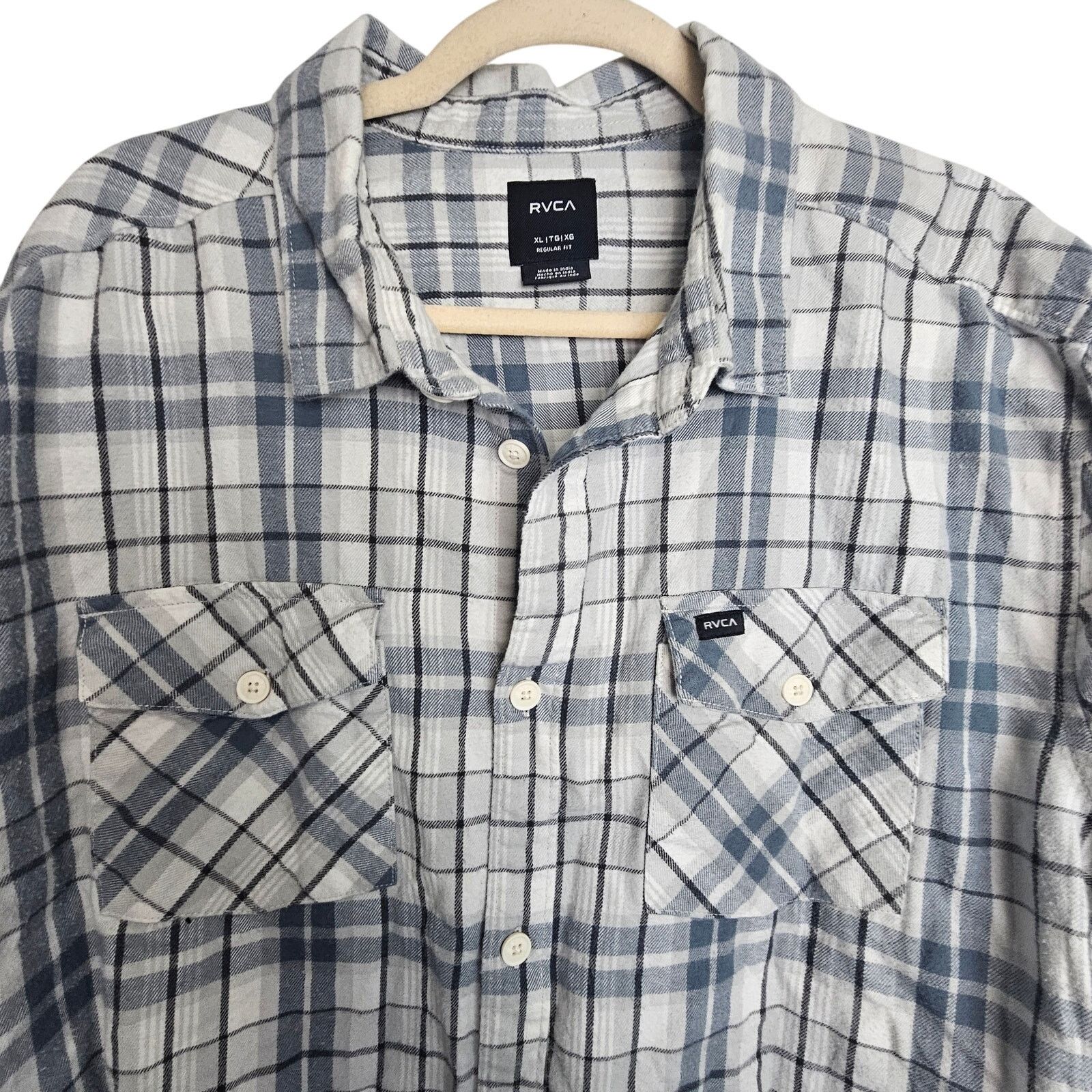 RVCA RVCA Mens Flannel Shirt Plaid Sz XL Gorpcore Outdoor Grunge Size US XL / EU 56 / 4 - 2 Thumbnail