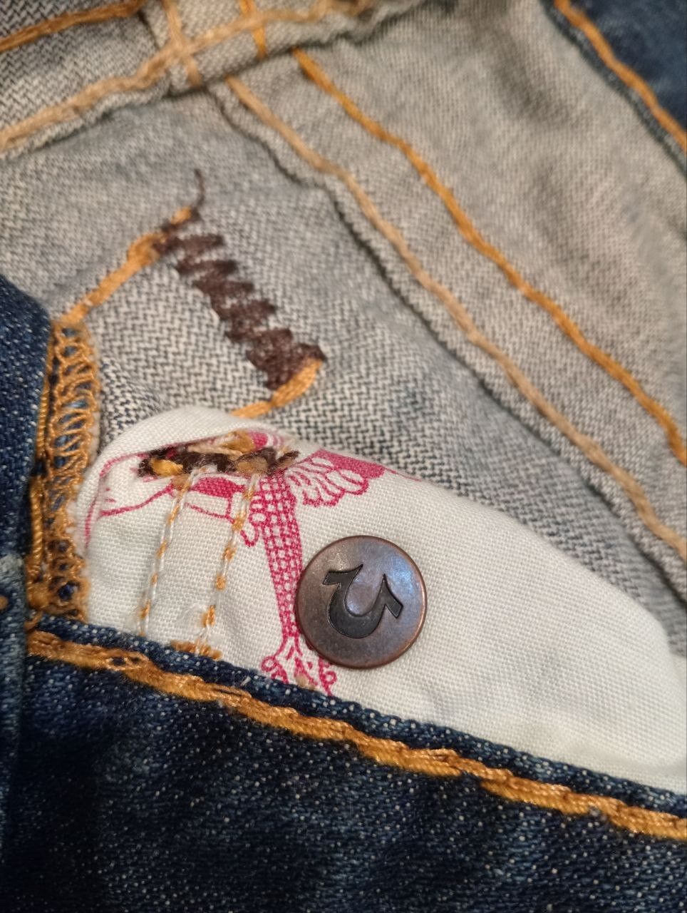 True Religion VINTAGE TRUE RELIGION WASHED BLUE DENIM PANTS Size US 29 - 11 Thumbnail