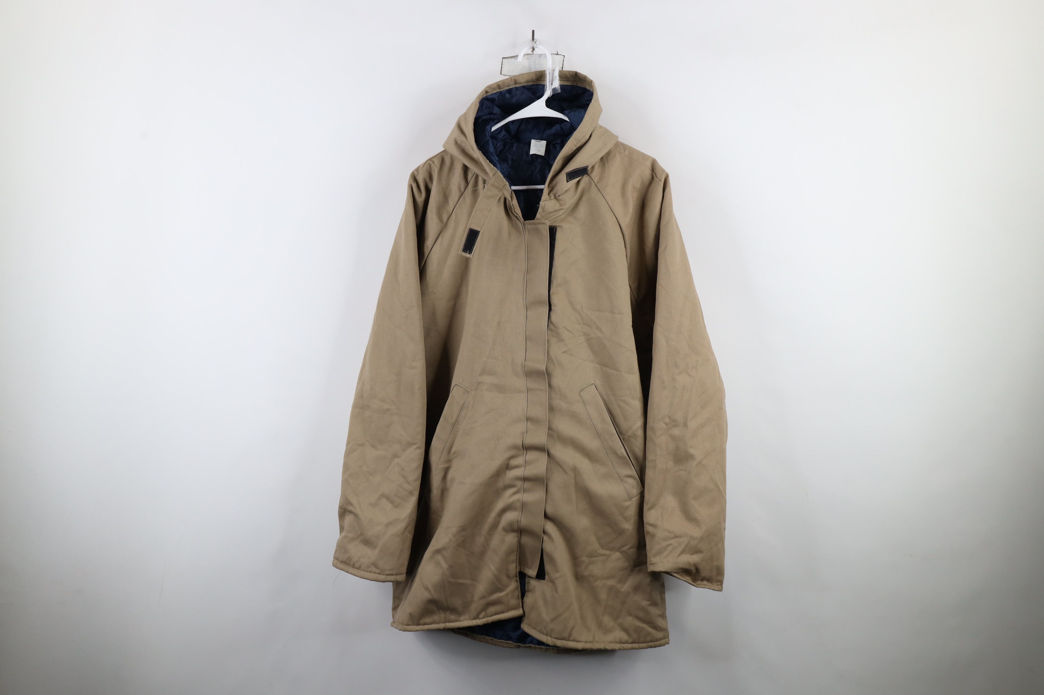 Vintage Vintage 90s Streetwear Hook and Loop Hooded Parka Jacket Size US L / EU 52-54 / 3 - 1 Thumbnail