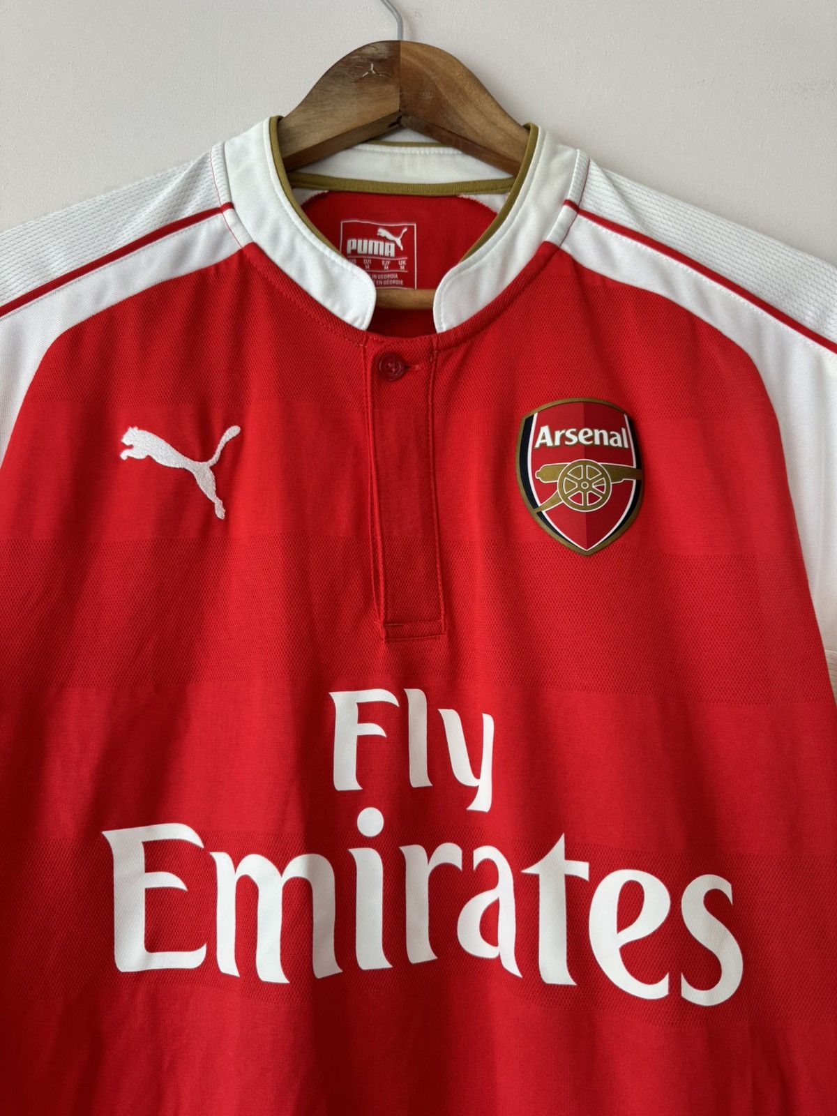 Puma Arsenal 2015-2016 Home Soccer Jersey Football Kit Shirt Size US M / EU 48-50 / 2 - 5 Thumbnail