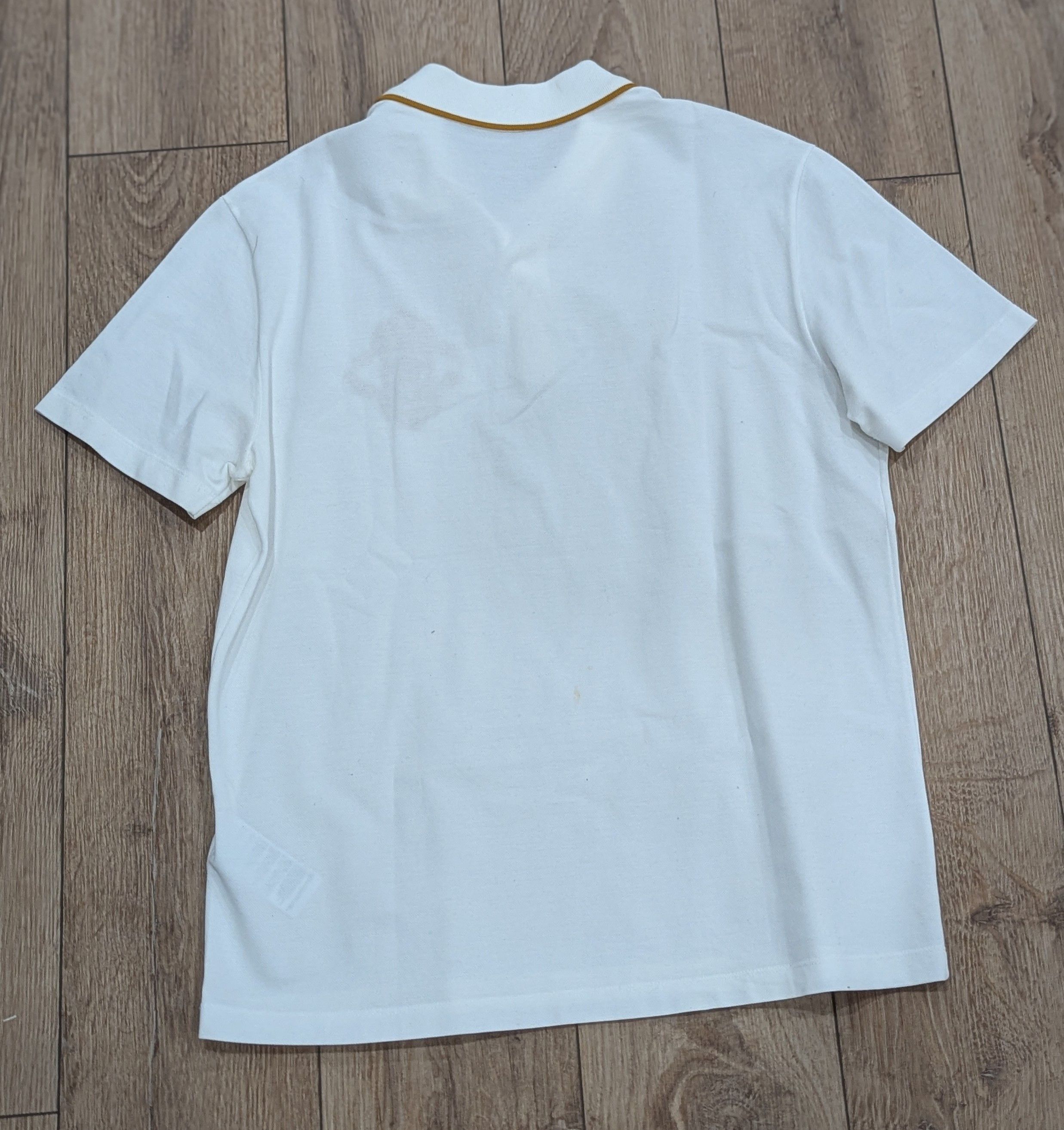Versace VERSACE Barocco Crest Polo Shirt White/Gold Medium Size US M / EU 48-50 / 2 - 4 Thumbnail