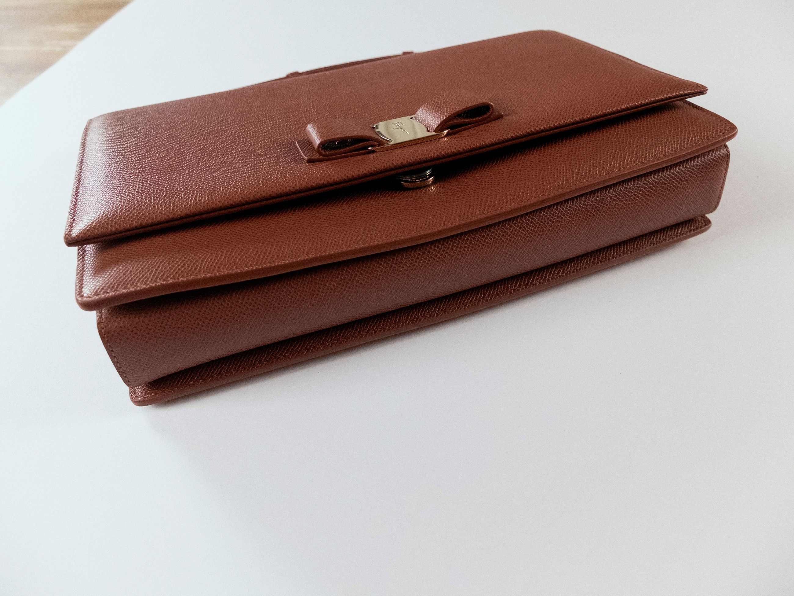 Salvatore Ferragamo SALVATORE FERRAGAMO Miss Vara Siena tan brown shoulder bag Size ONE SIZE - 5 Thumbnail
