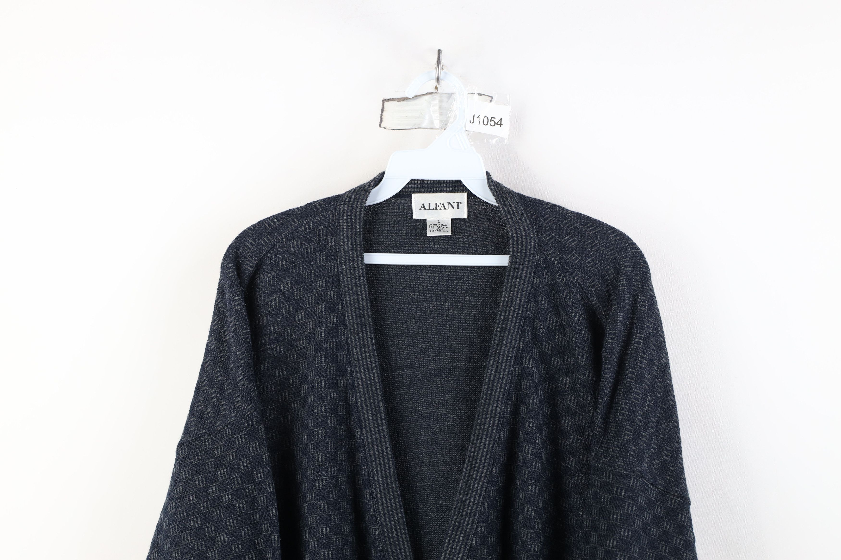 Vintage Vintage 90s Streetwear Checkered Knit Cardigan Sweater Size US L / EU 52-54 / 3 - 2 Thumbnail