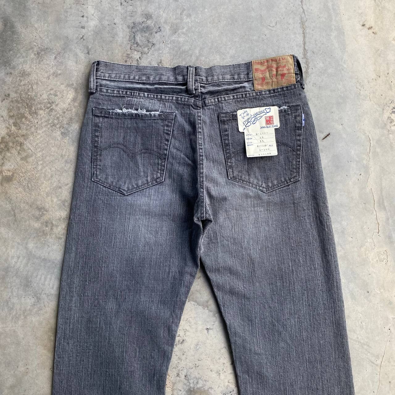 Japan Blue × Studio D'Artisan VINTAGE S.DARTISAN DEADSTOCK DISTRESSED GREY FADED BLACK Size US 31 - 9 Thumbnail
