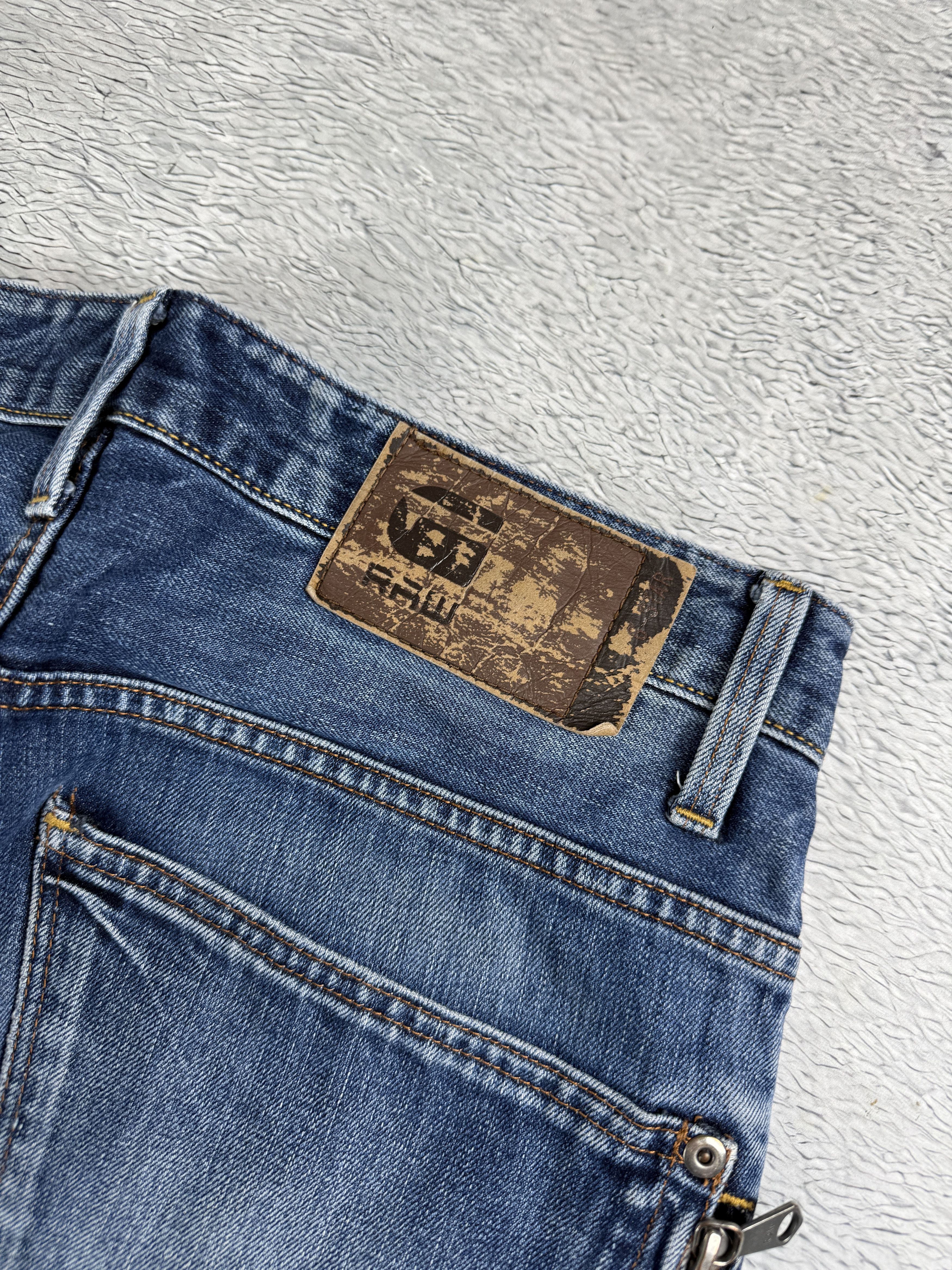 G-Star G-Star Raw Denim Jeans Stean Tapered Blue Distressed Denim Size US 32 / EU 48 - 7 Thumbnail