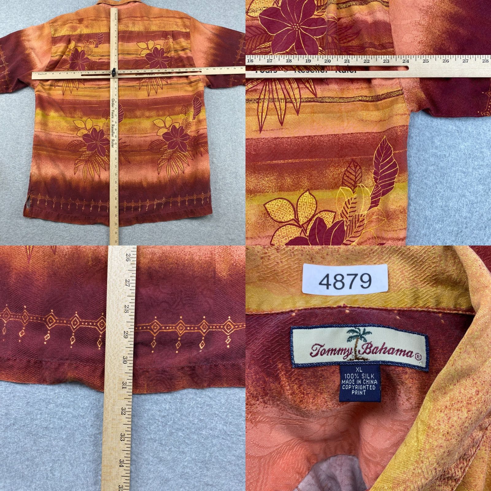 Tommy Bahama Tommy Bahama Shirt Mens XL Multicolor Silk Button-Up Hawaiian Short Sleeve Size US XL / EU 56 / 4 - 8 Thumbnail