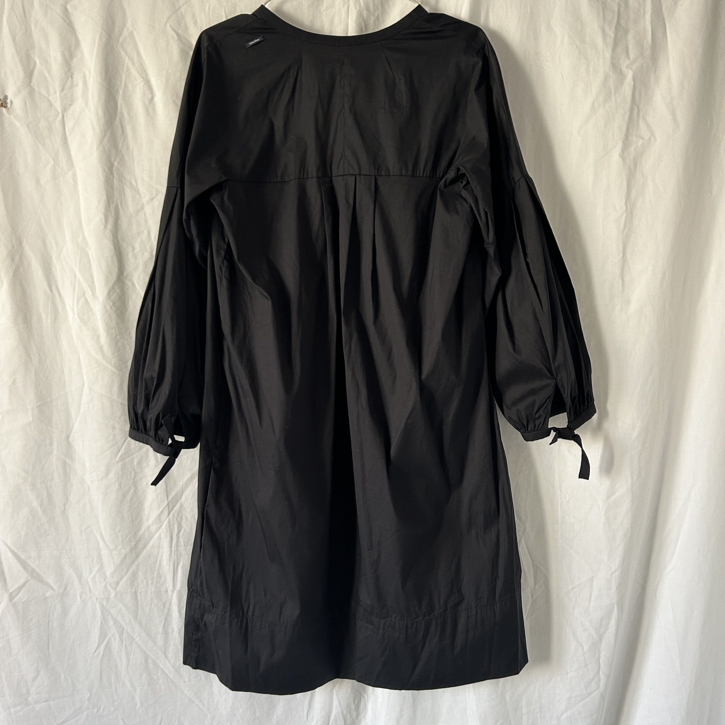 Max Mara S' Max Mara Black Cotton Summer Dress Size M / US 6-8 / IT 42-44 - 5 Thumbnail