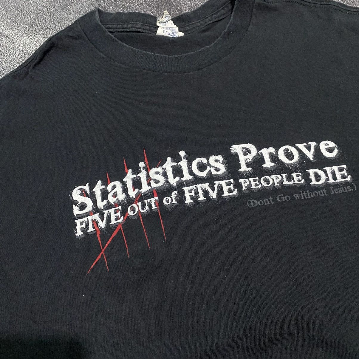 Vintage Vintage Statistic Prove Jesus Tee Size US XL / EU 56 / 4 - 3 Thumbnail