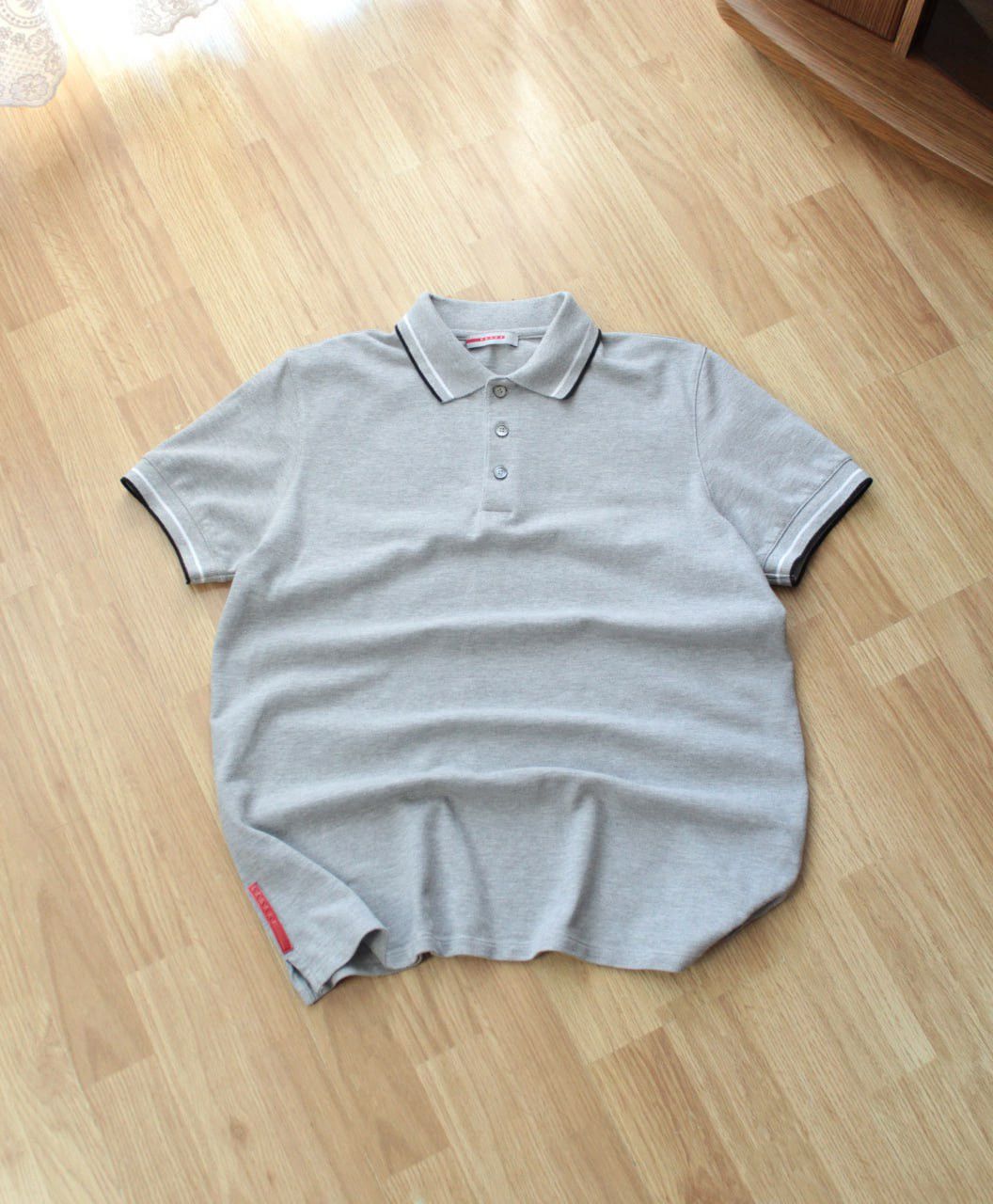 00s PRADA Sport Logo Polo Shirt – Size M Prada Red White Stripe Polo Shirt size S Men Plastic Logo