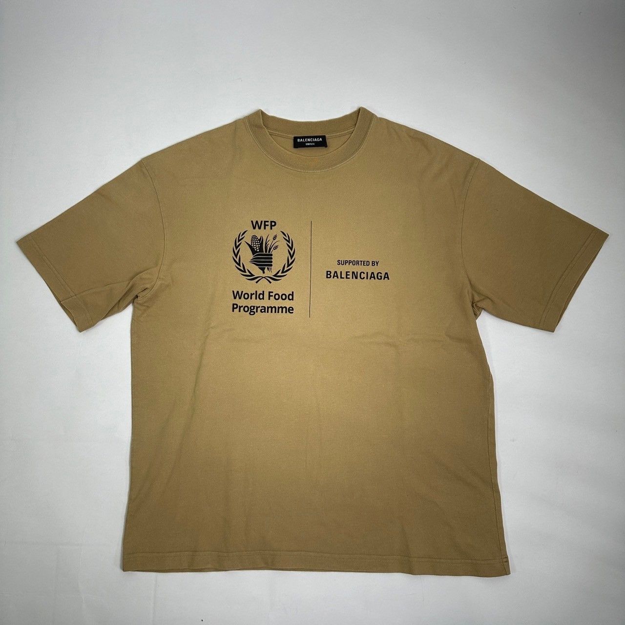 image of Balenciaga Wfp T-Shirt (65Dba240124014) in Brown, Men's (Size Small)