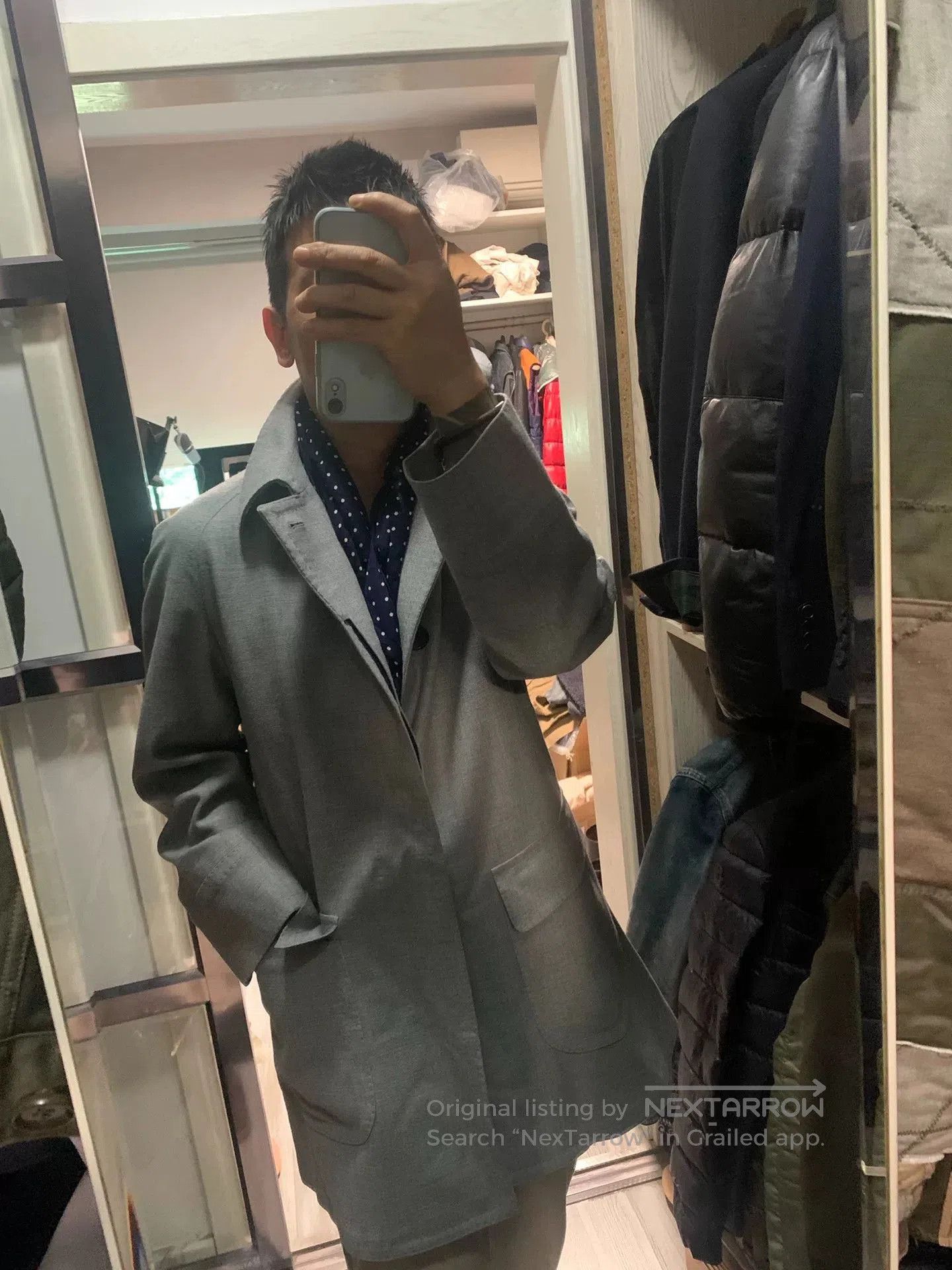 Ring Jacket elegant short gray driving jacket for autumn. Size US L / EU 52-54 / 3 - 1 Thumbnail
