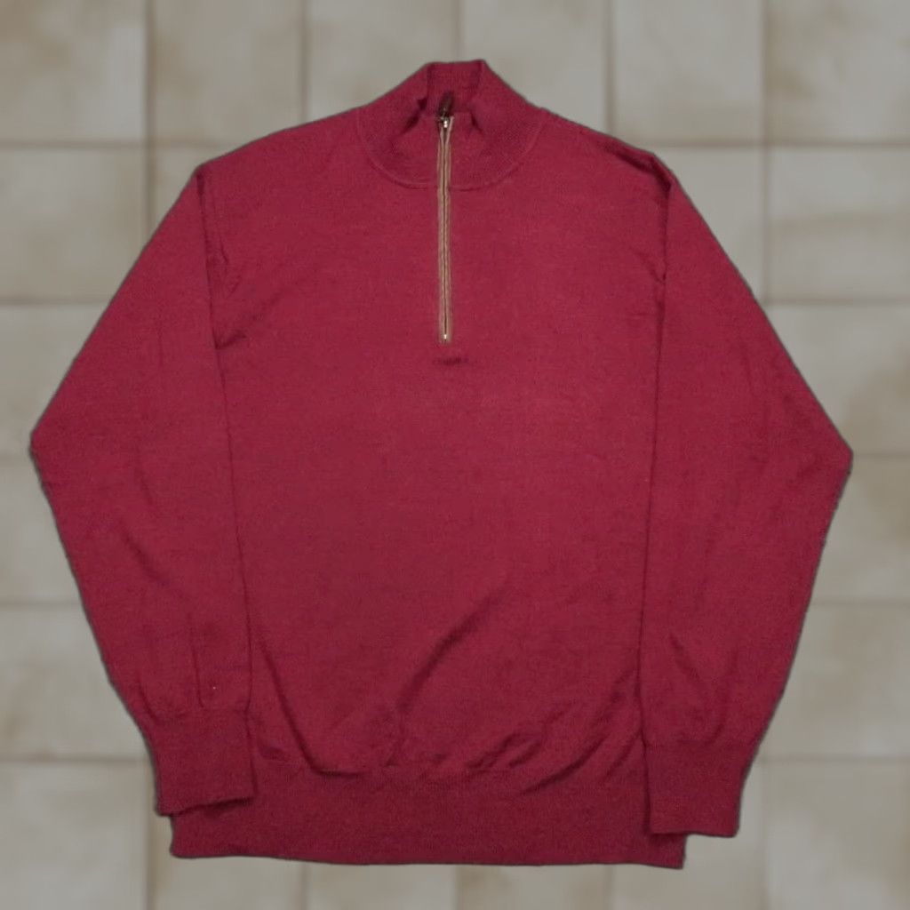Orvis Orvis Sweater Mens Medium Red Merino Wool Pullover 1/4 Zip Size US M / EU 48-50 / 2 - 1 Thumbnail