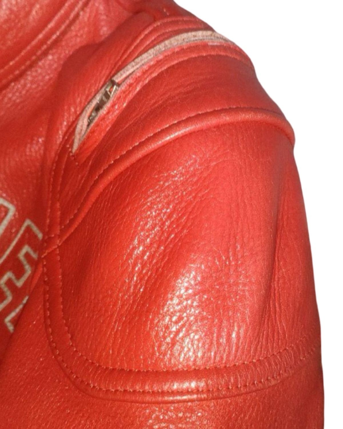 Kadoya Black Star God Speed Genuine Red Leather Crop Biker Jacket Size US M / EU 48-50 / 2 - 6 Thumbnail