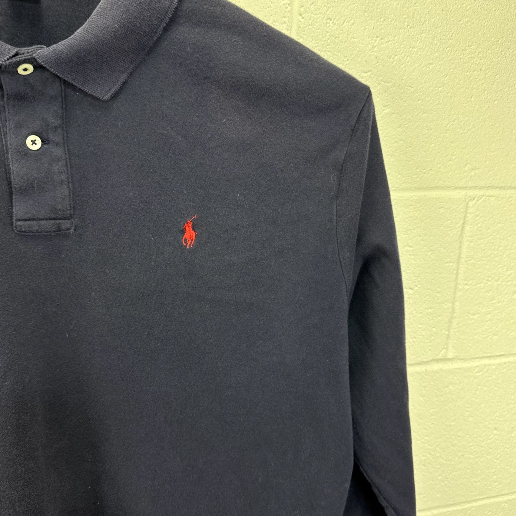 Polo Ralph Lauren Polo Ralph Lauren Polo Shirt Mens 2XL Navy Blue Logo Embroidered Classic Preppy Long Sleeve Size US XXL / EU 58 / 5 - 5 Thumbnail